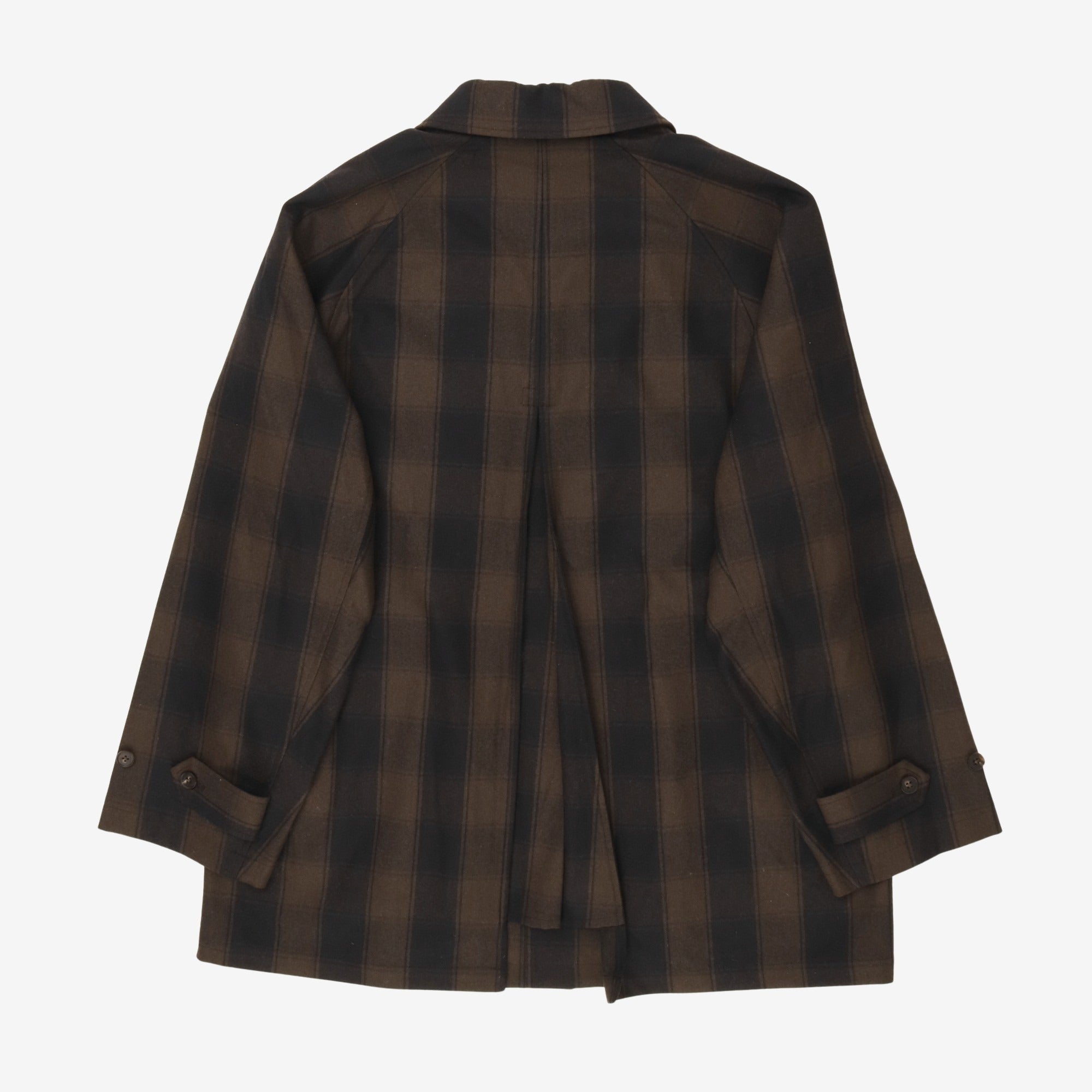 Wool Check Coat (Oversized)