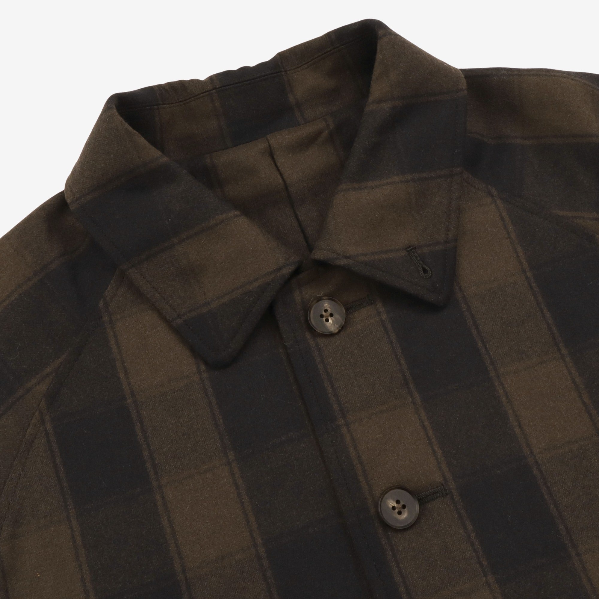 Wool Check Coat (Oversized)
