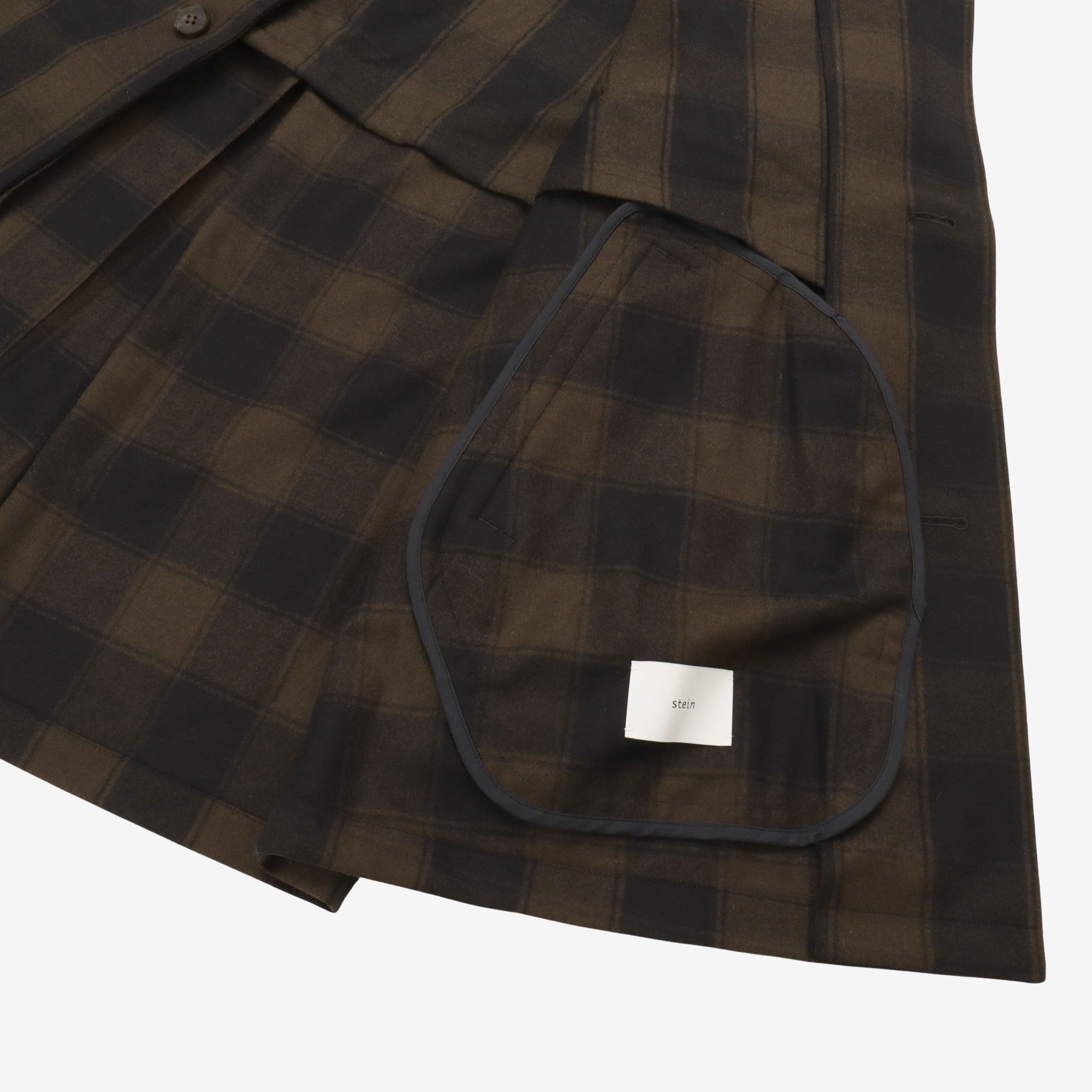 Wool Check Coat (Oversized)