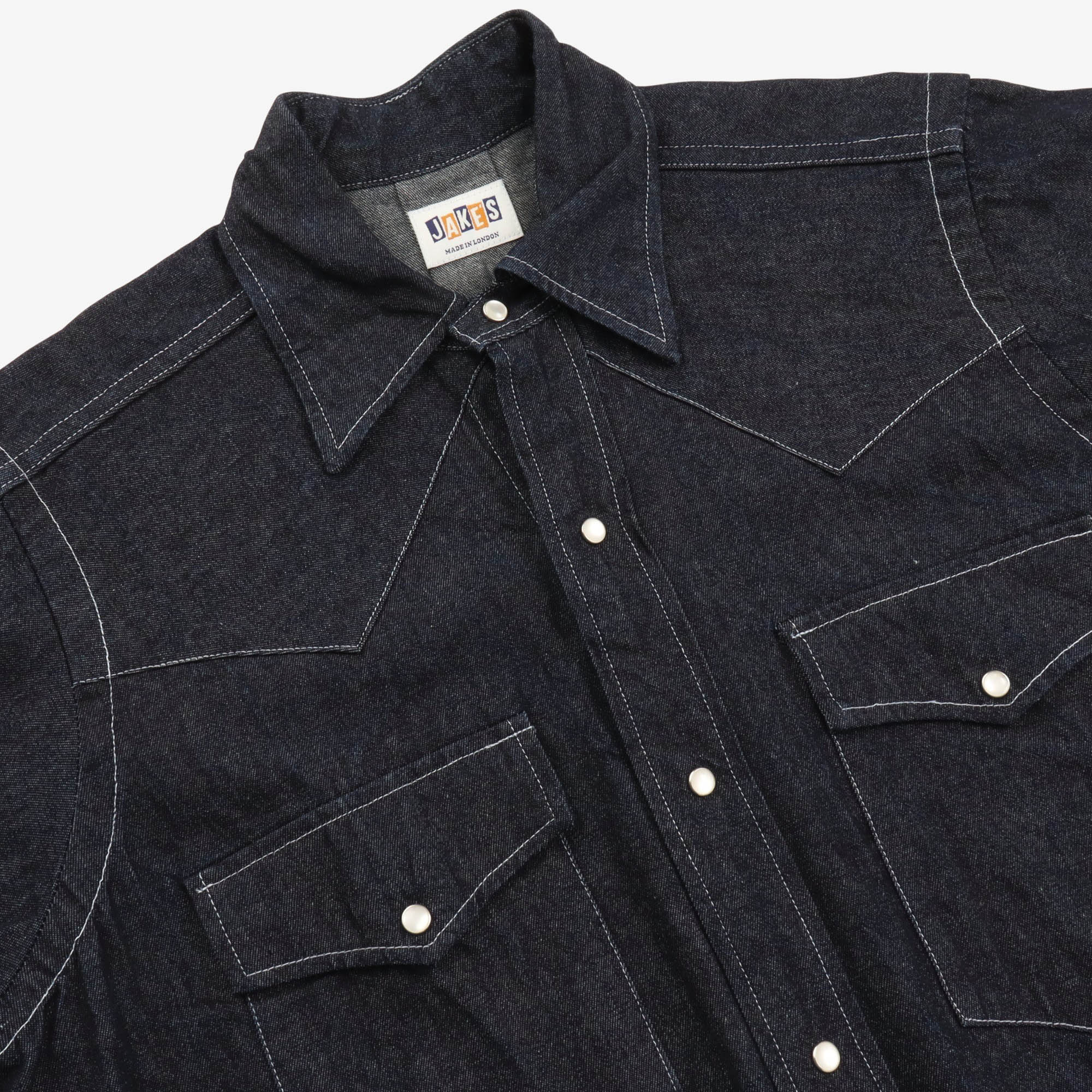 8oz Denim Pearl Snap Shirt