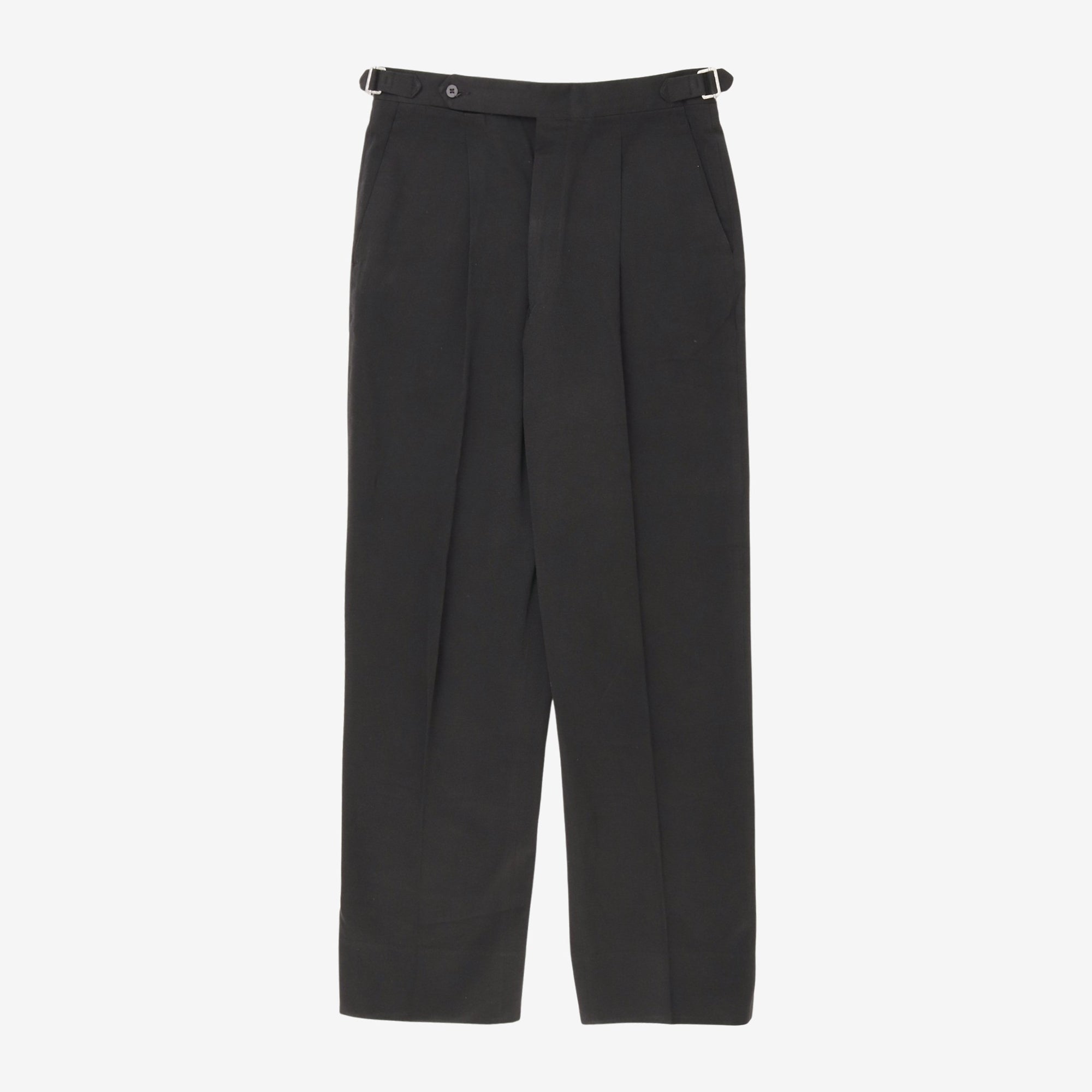 One Pleat Twill Trousers
