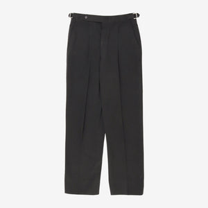 One Pleat Twill Trousers