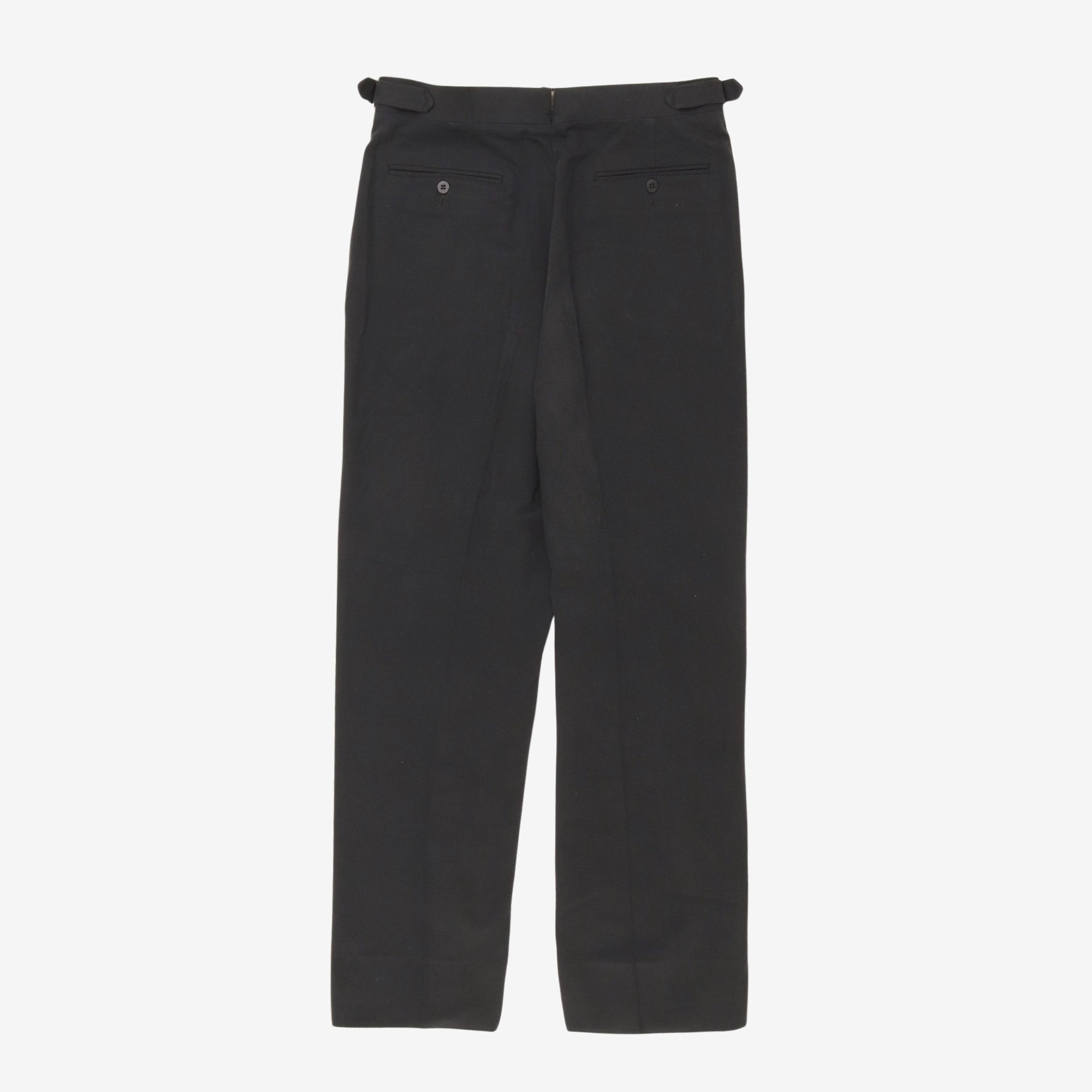 One Pleat Twill Trousers