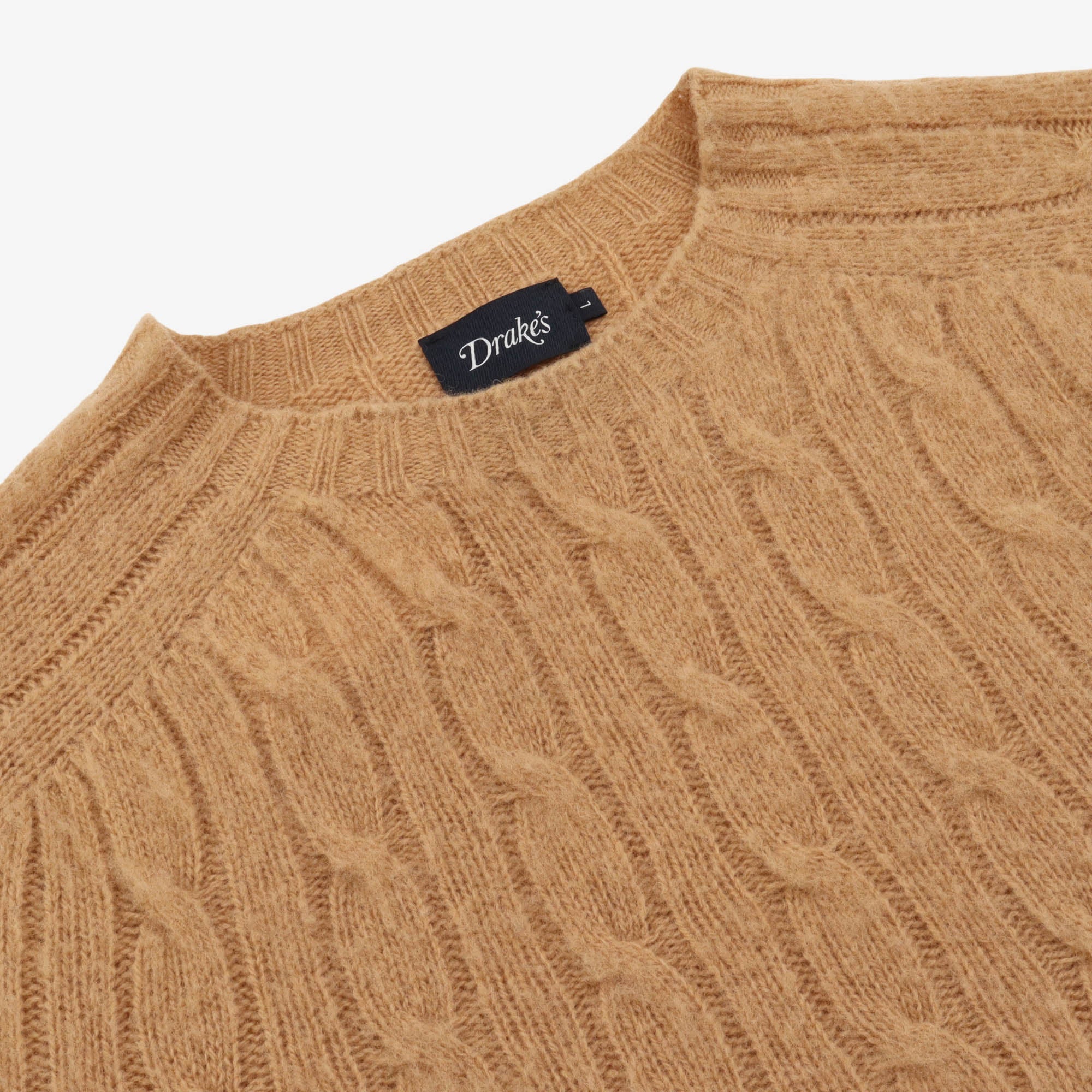 Brushed Shetland Cable Knit Jumper