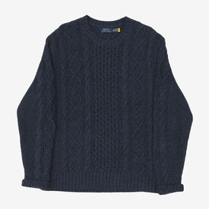 Aran Knit Wool Jumper