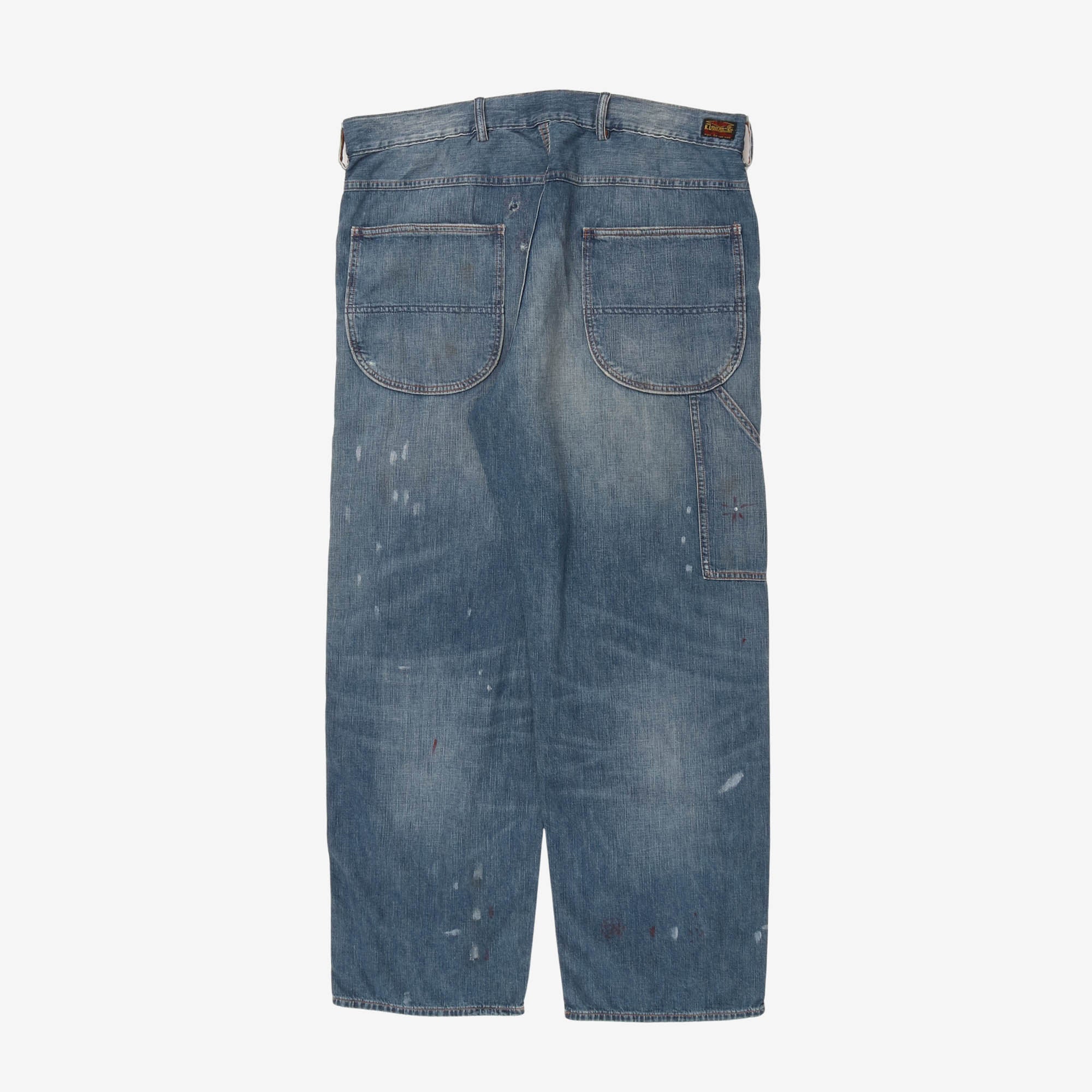 Distressed Straight Fit Denim
