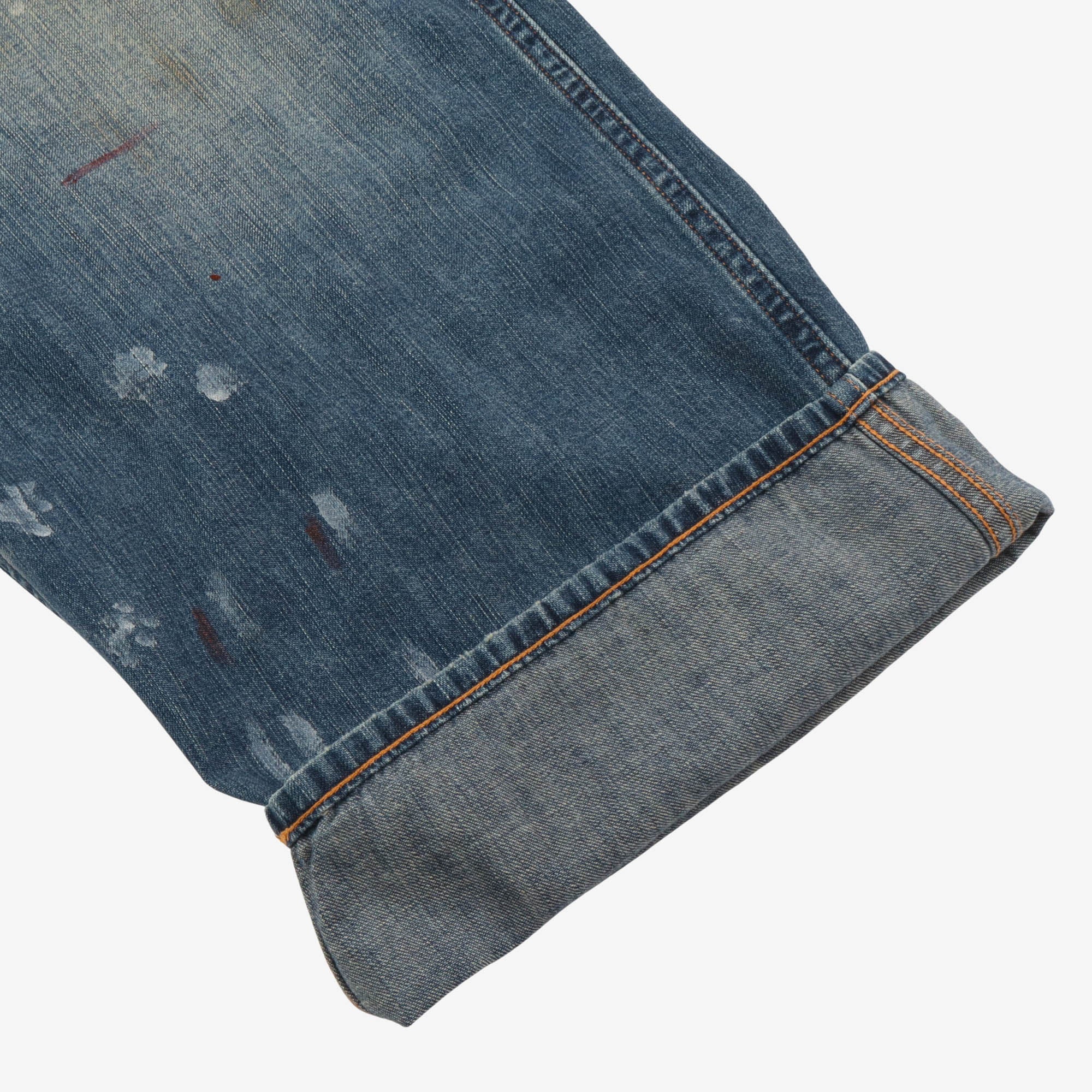 Distressed Straight Fit Denim