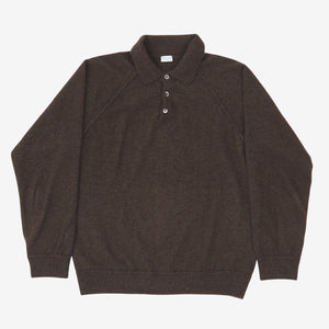 Wool Cashmere Raglan Sleeve Polo