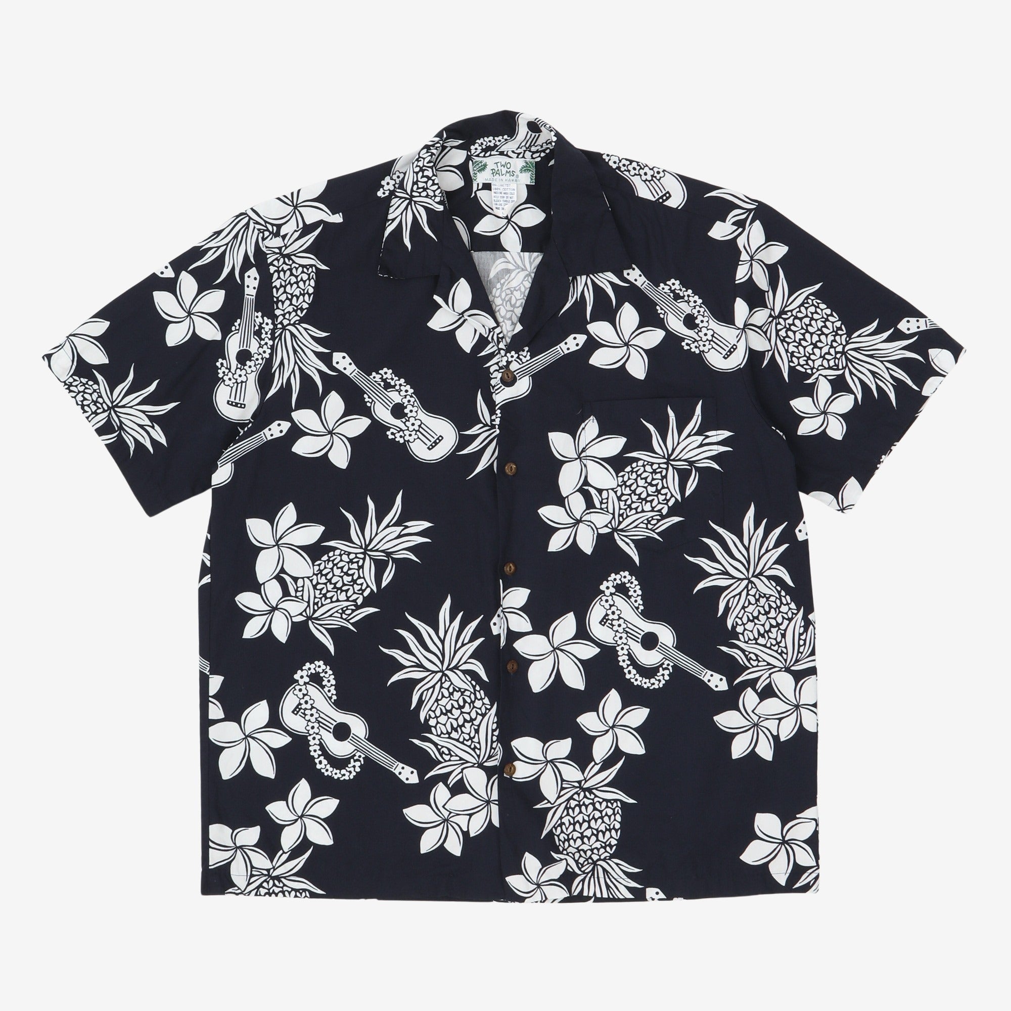 Hawaiian Guitar Print Shirt