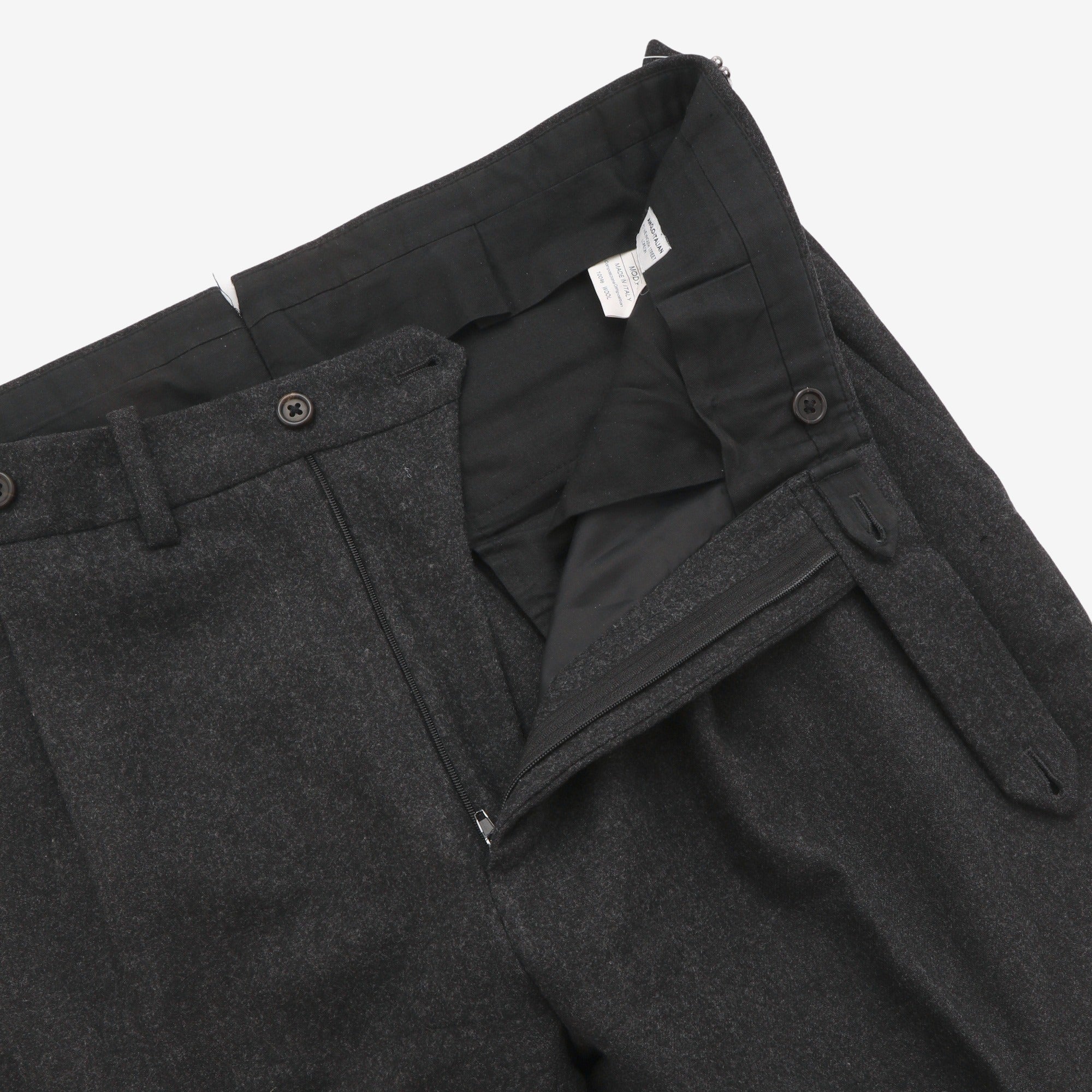 Pleated Wool Trousers