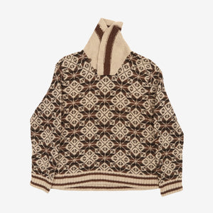 Hand Knit Shawl Collar Sweater