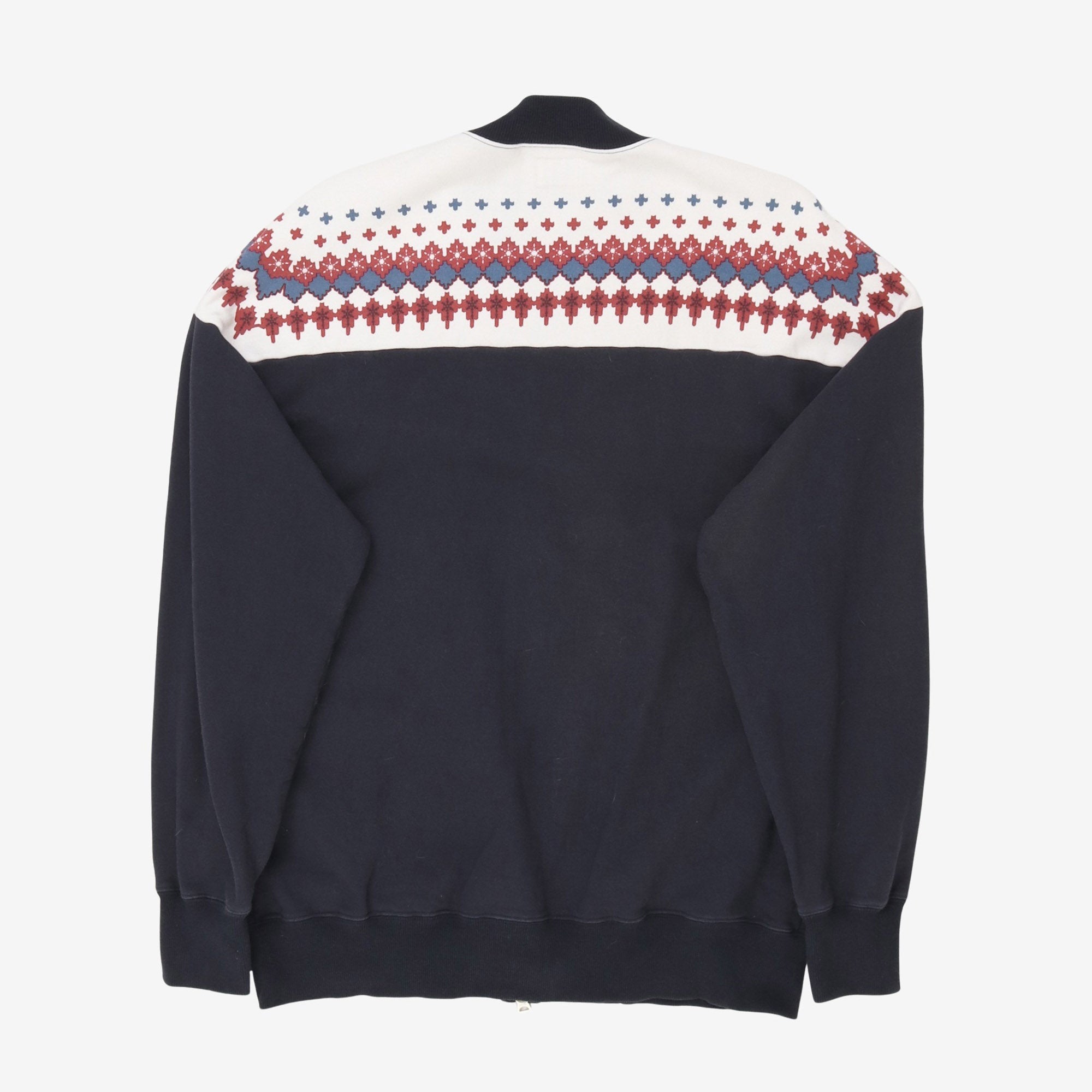 Snow Pattern Zip Sweatshirt