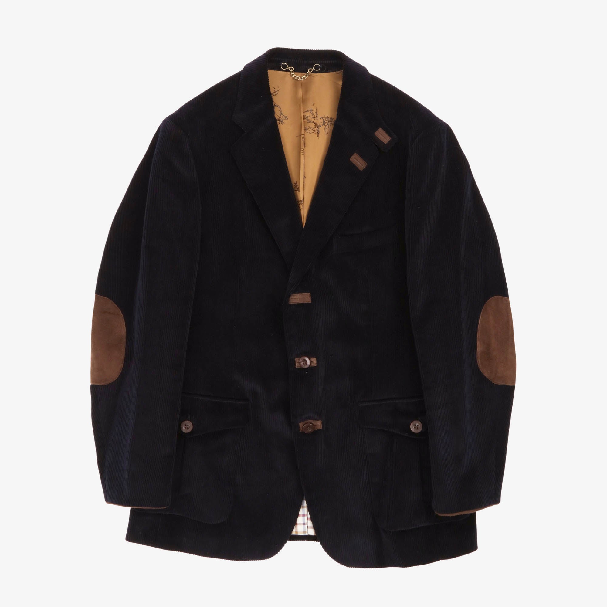 Leather Patch Corduroy Blazer
