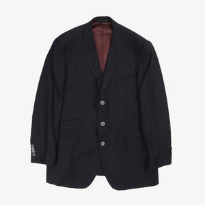 Herringbone Silk Blazer