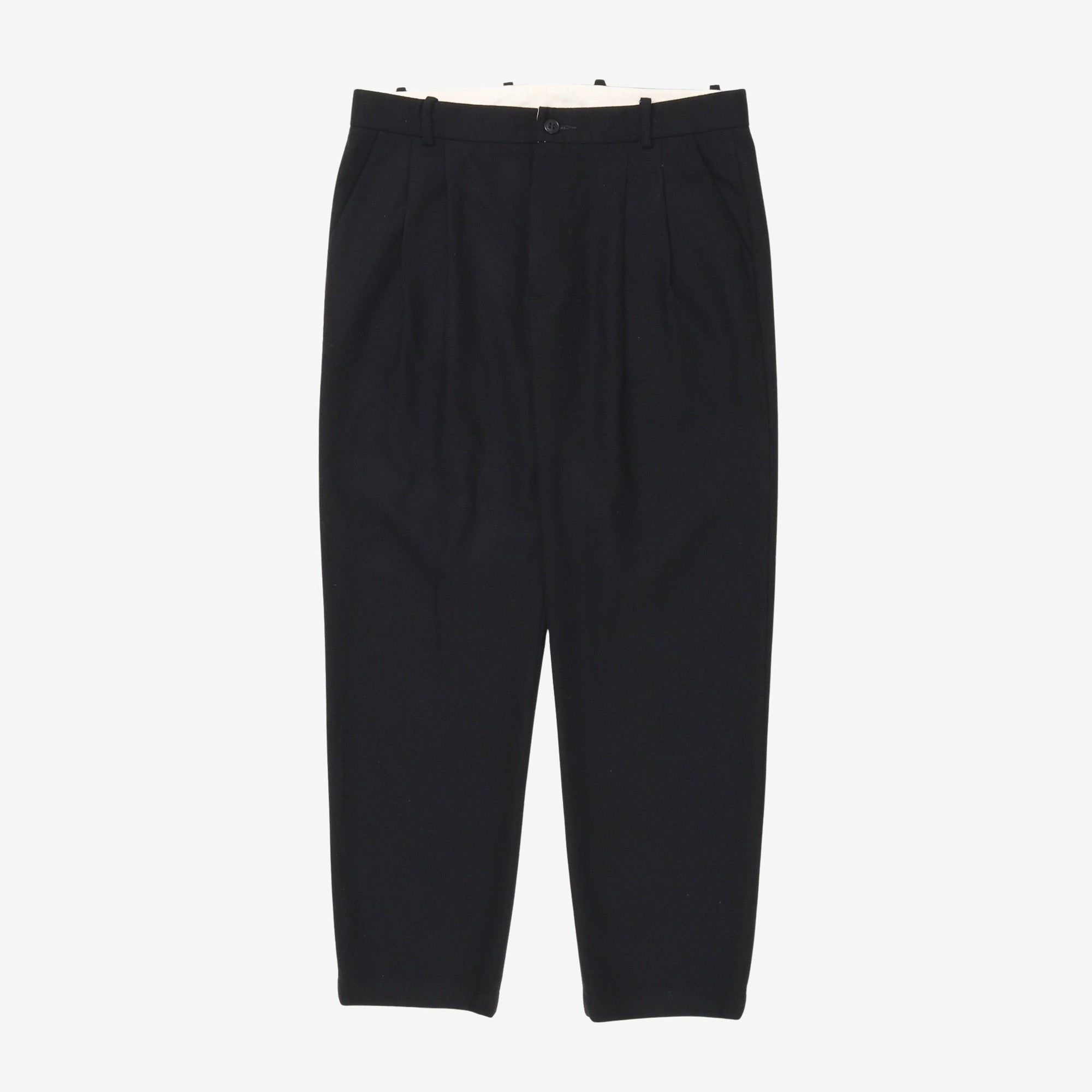 Wool Pleated Trousers