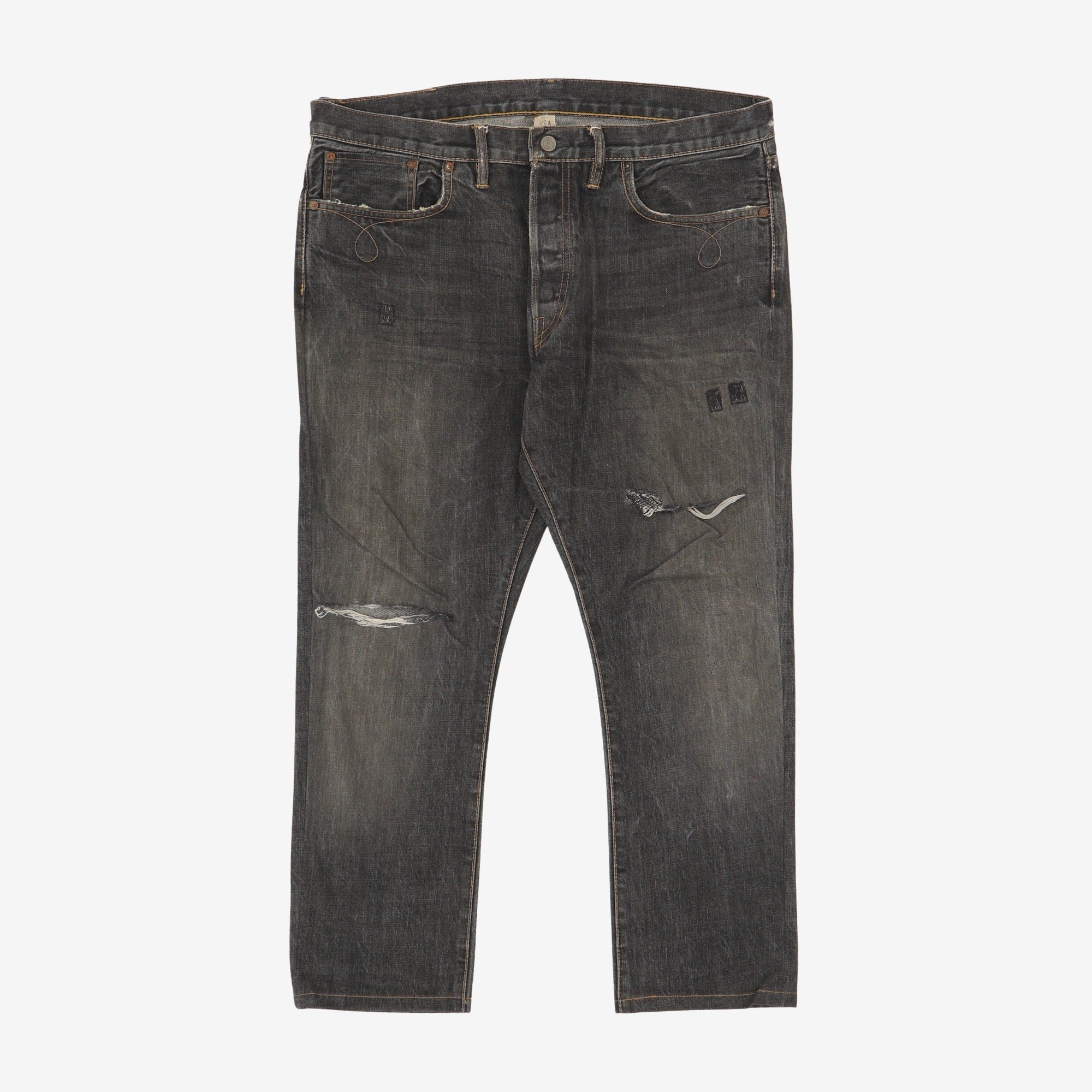Distressed Selvedge Denim (38W x 26L)