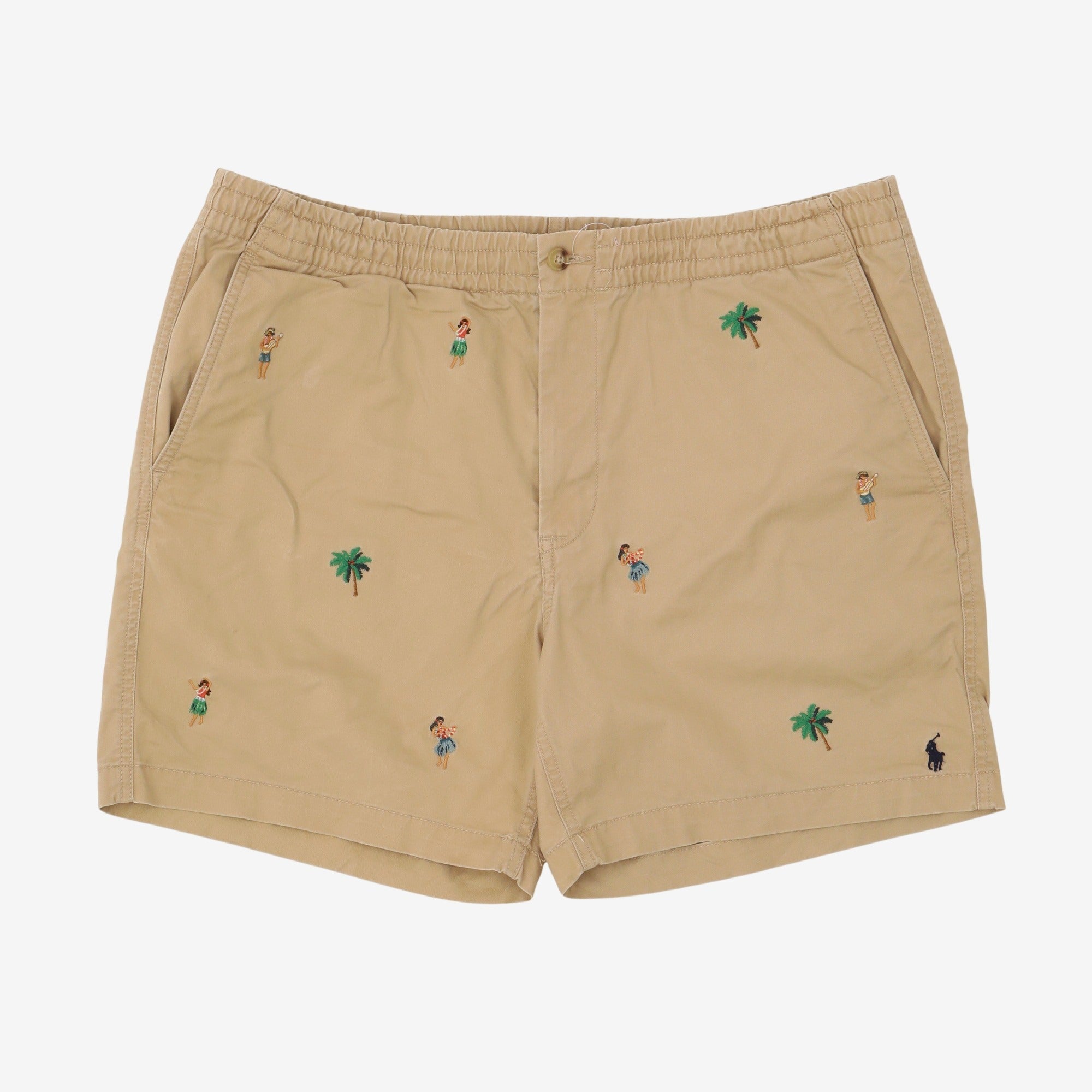 Hawaiian Embroidered Shorts