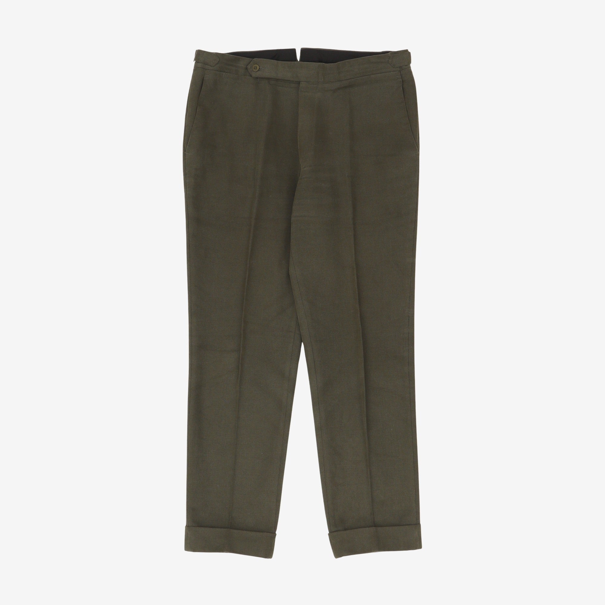 MTM Basketweave Flat Front Trousers