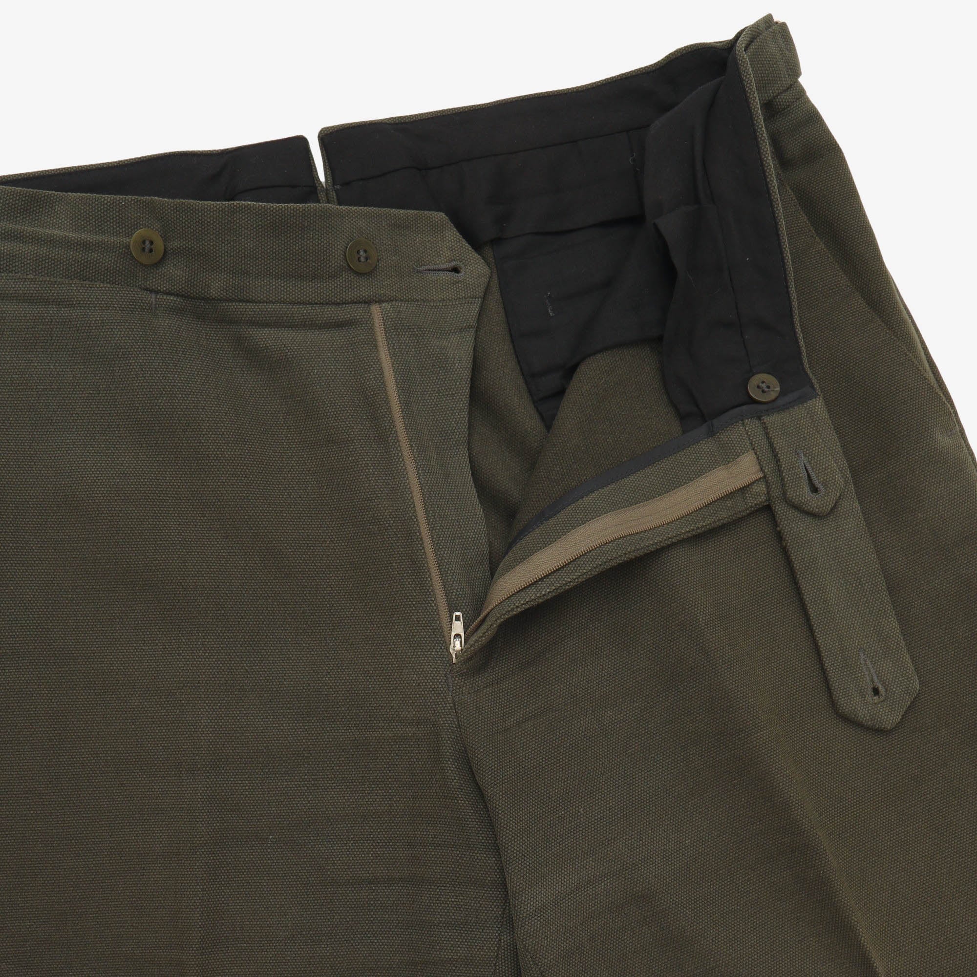 MTM Basketweave Flat Front Trousers