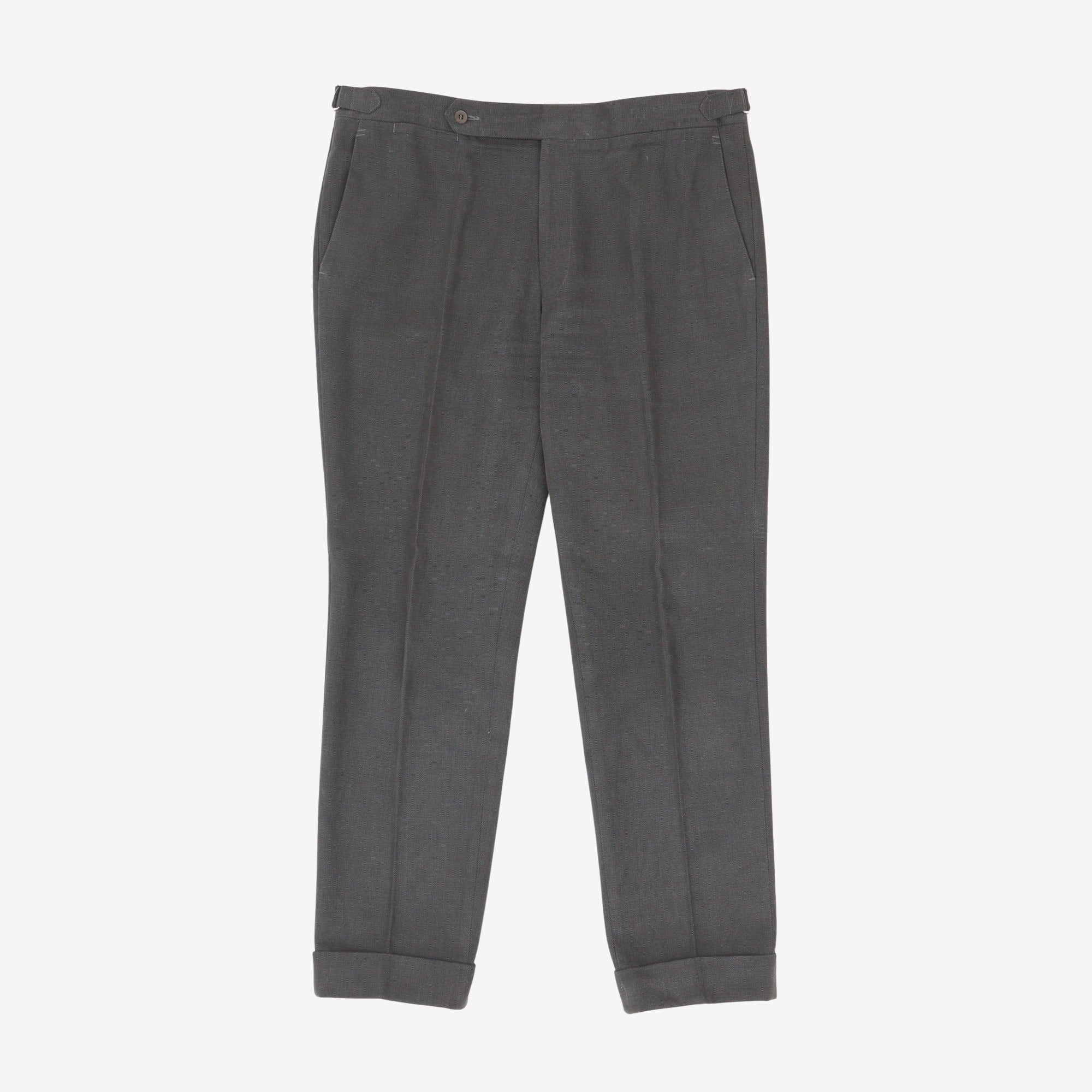 MTM Basketweave Flat Front Trousers