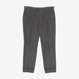 MTM Basketweave Flat Front Trousers