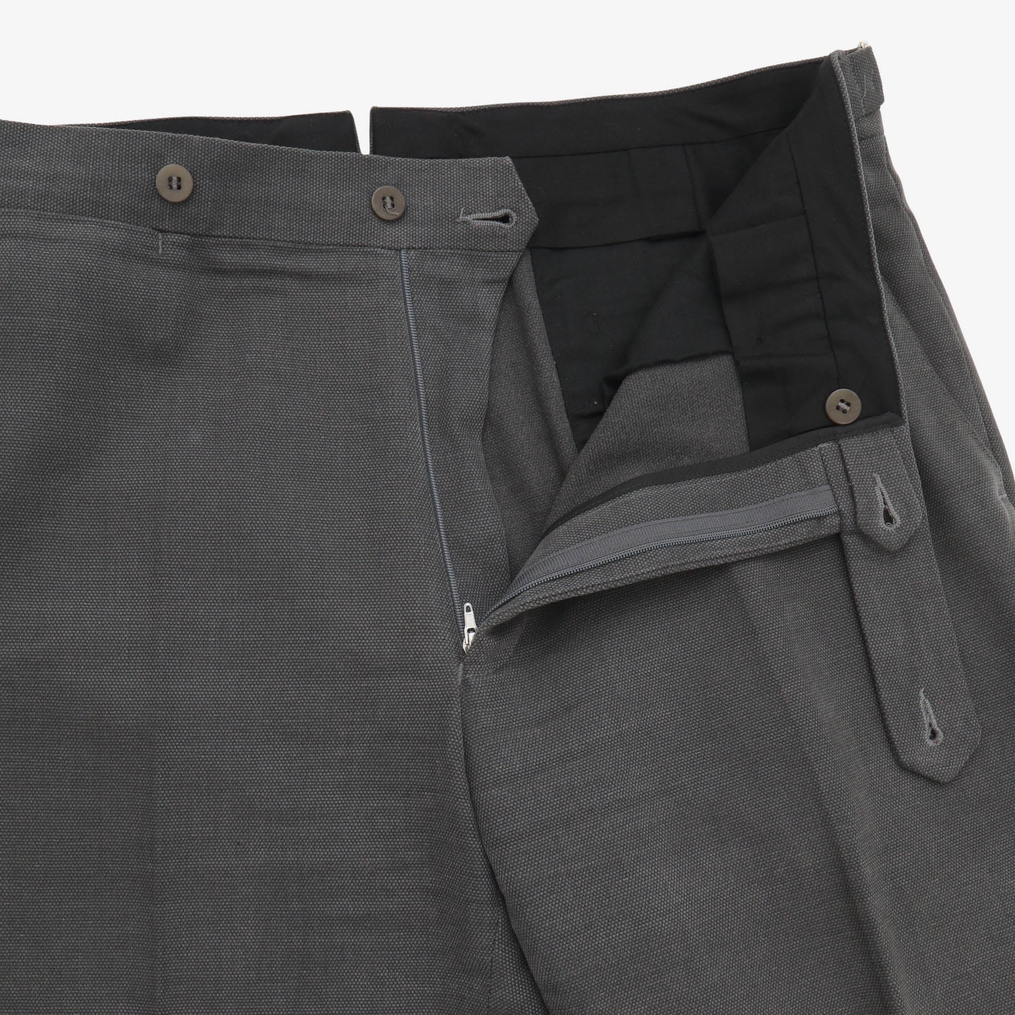 MTM Basketweave Flat Front Trousers
