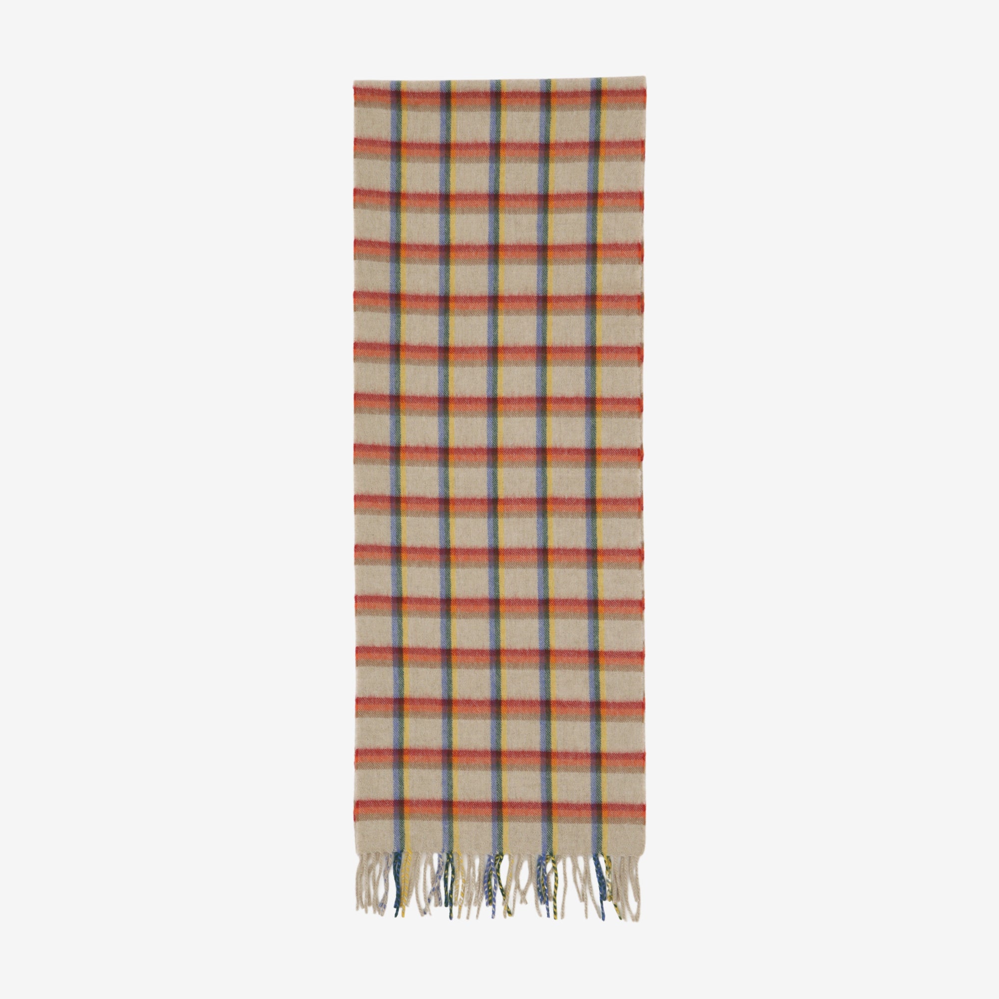 Angora Blend Check Scarf
