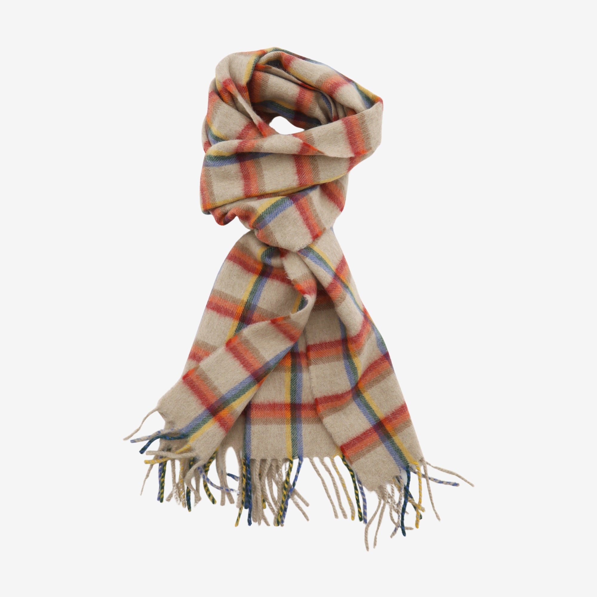 Angora Blend Check Scarf