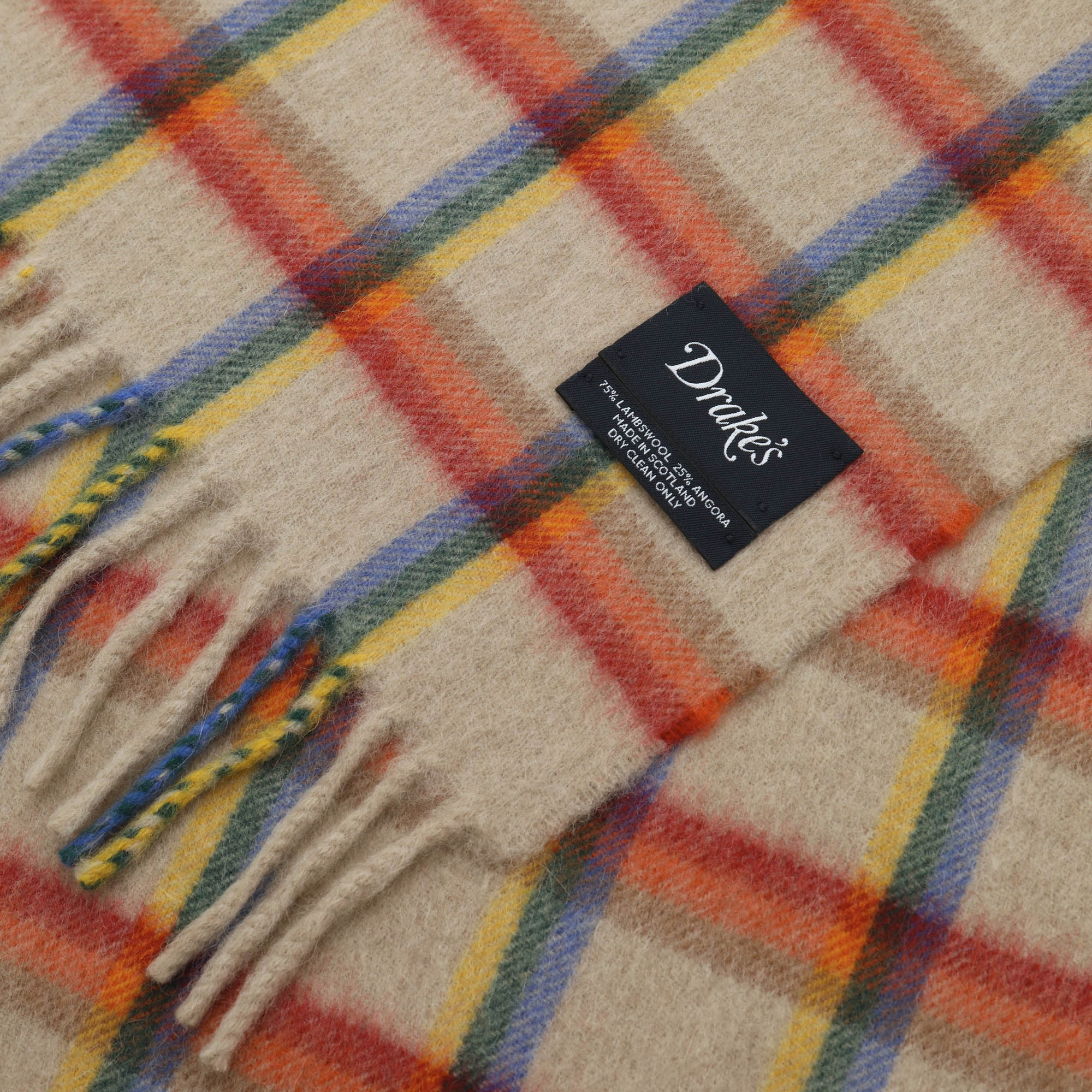 Angora Blend Check Scarf