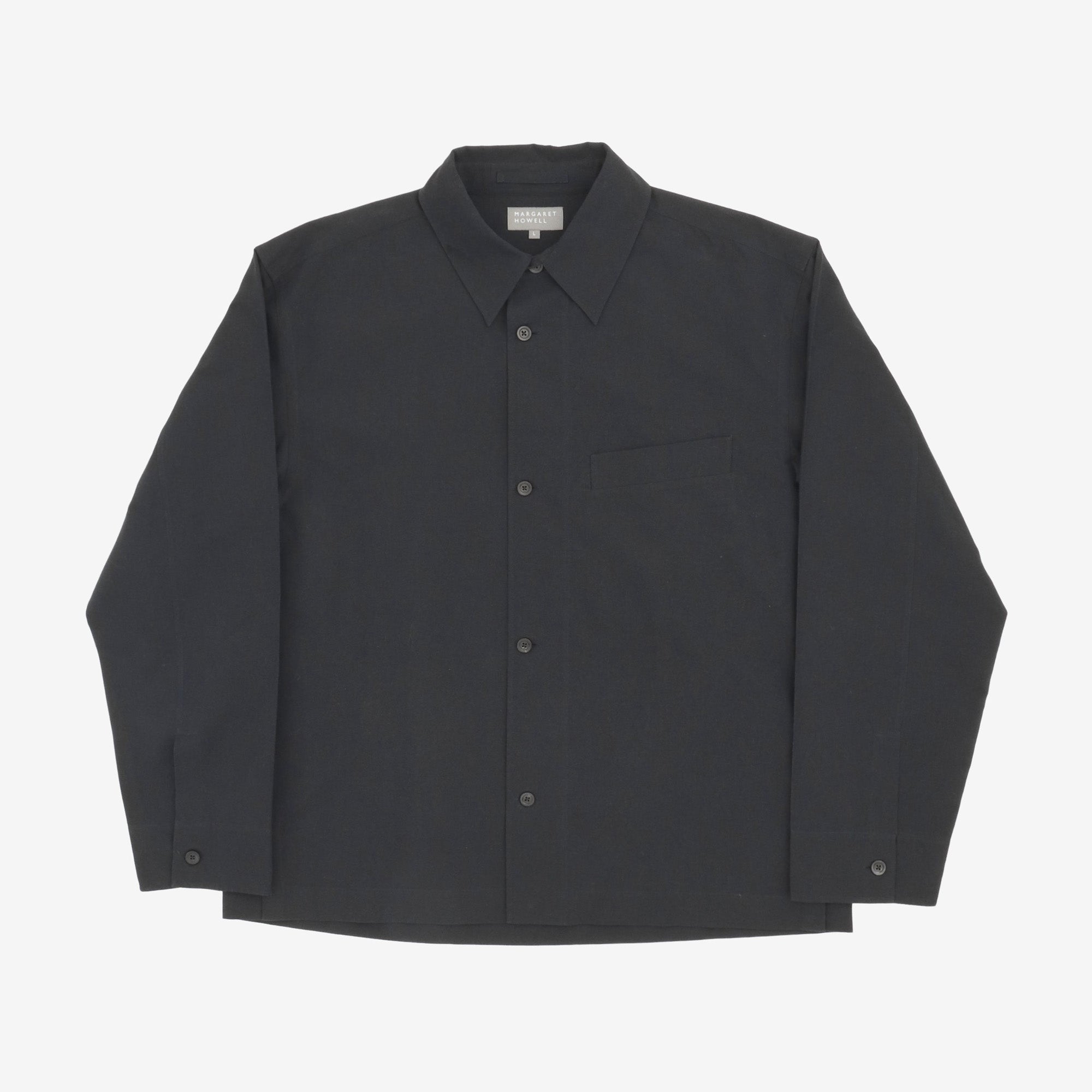 Utility Wool Blend Overshirt