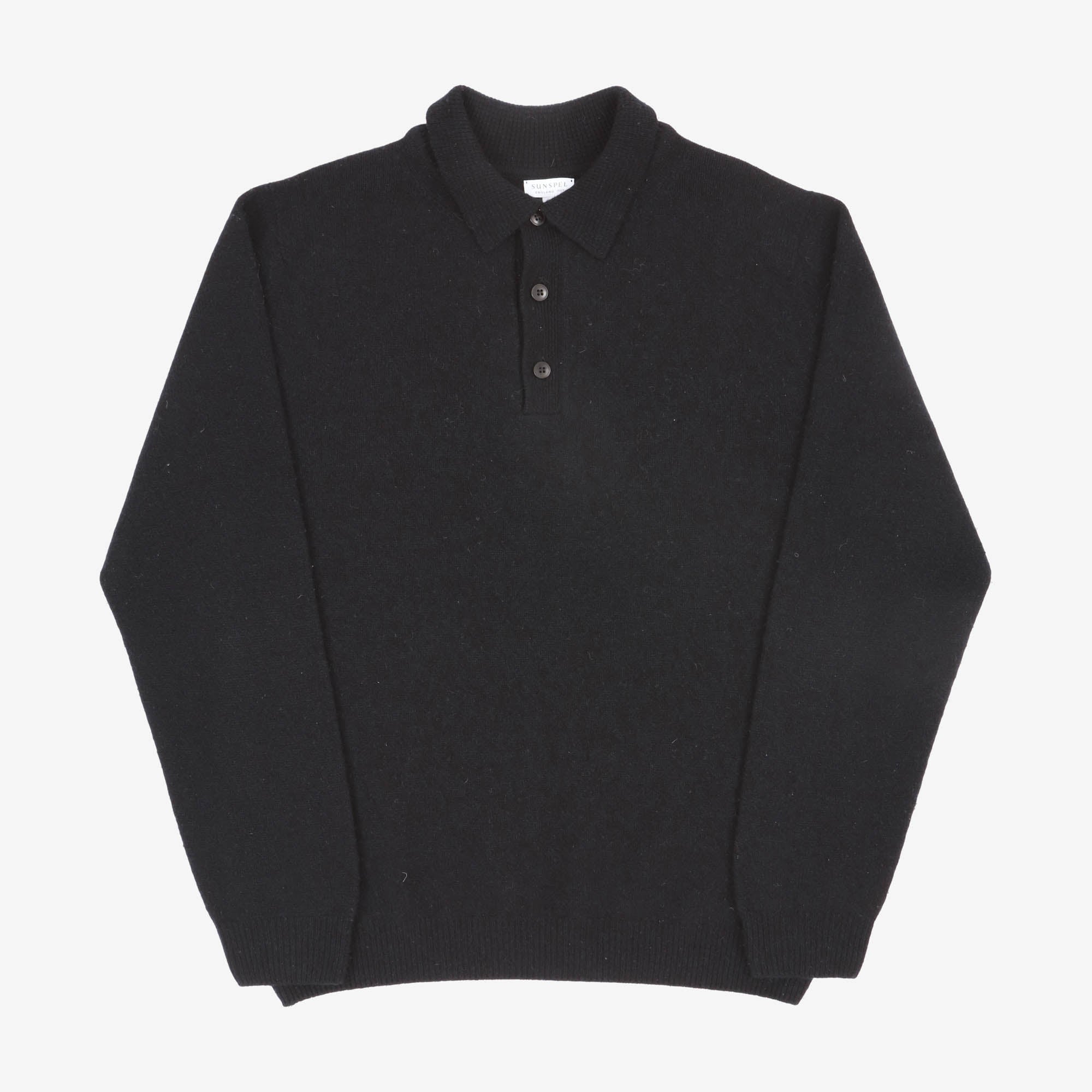 Lambswool Knitted Polo Shirt