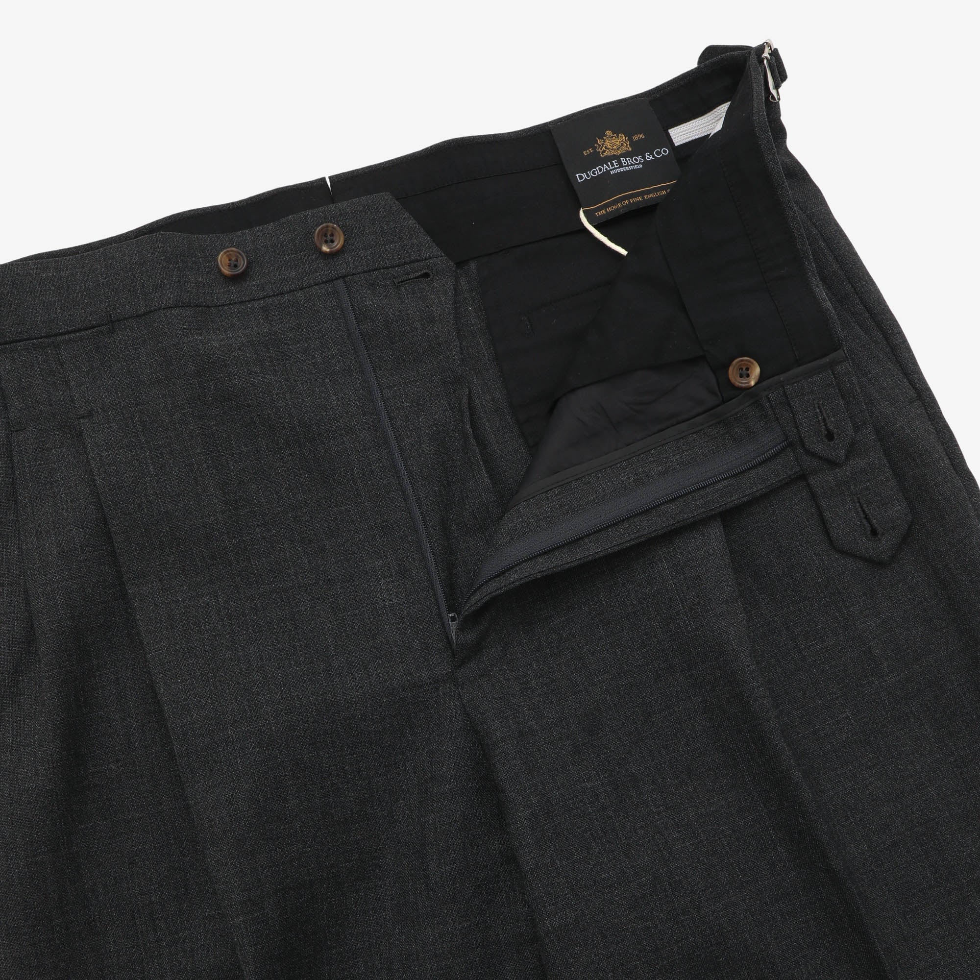 MTM Tropical Wool Pleated Trousers (34W X 28L)
