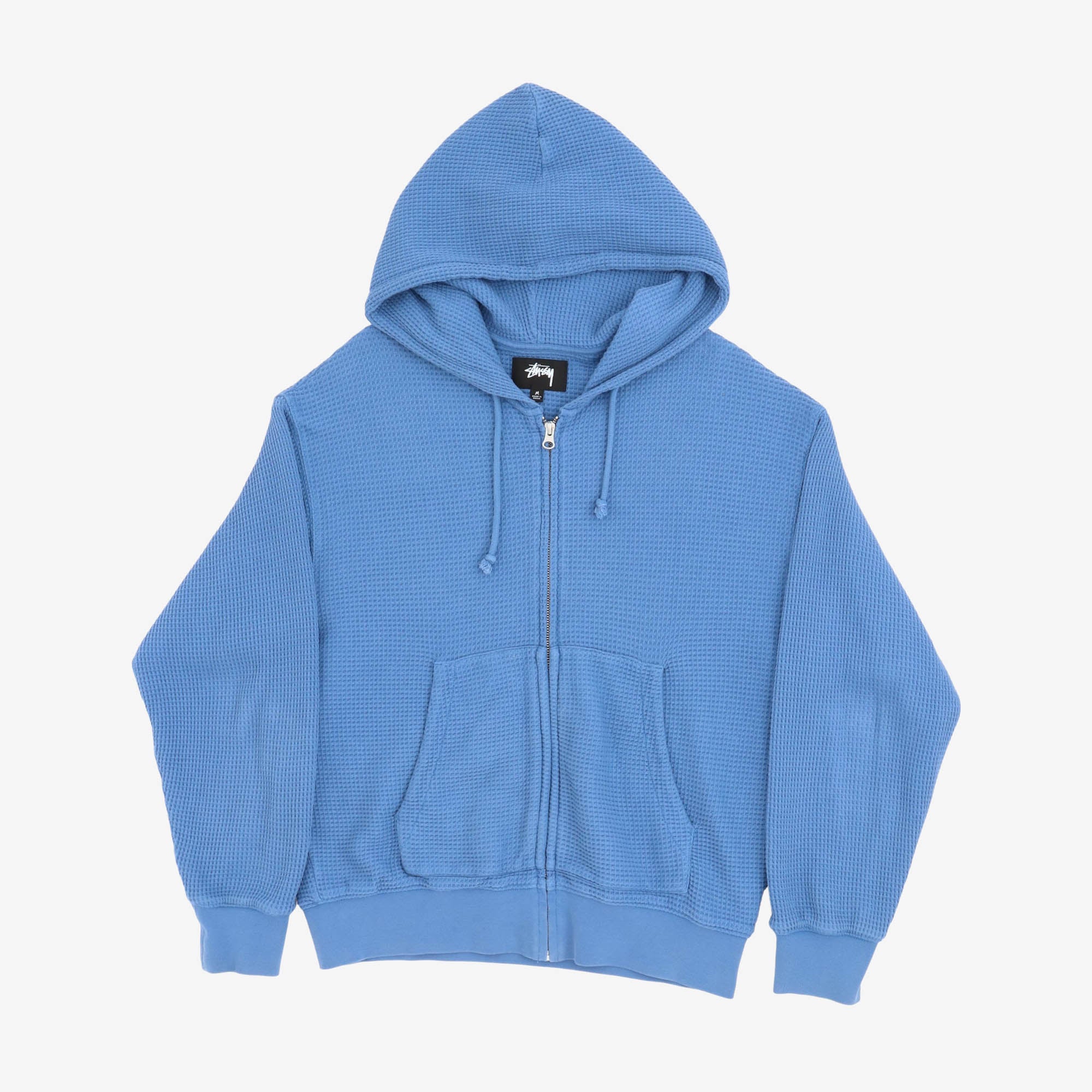 Double Layer Waffle Zip Hoodie