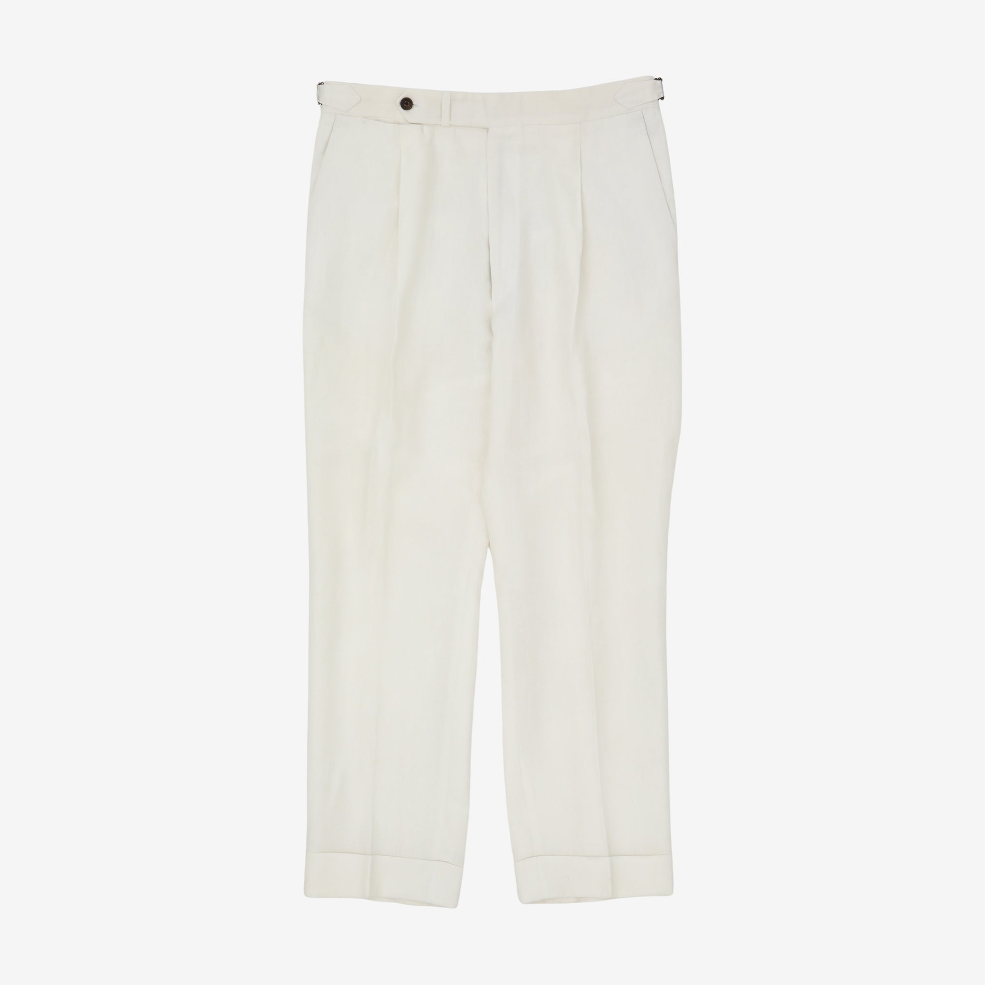 Linen Pleated Trousers (32W X 28.5L)