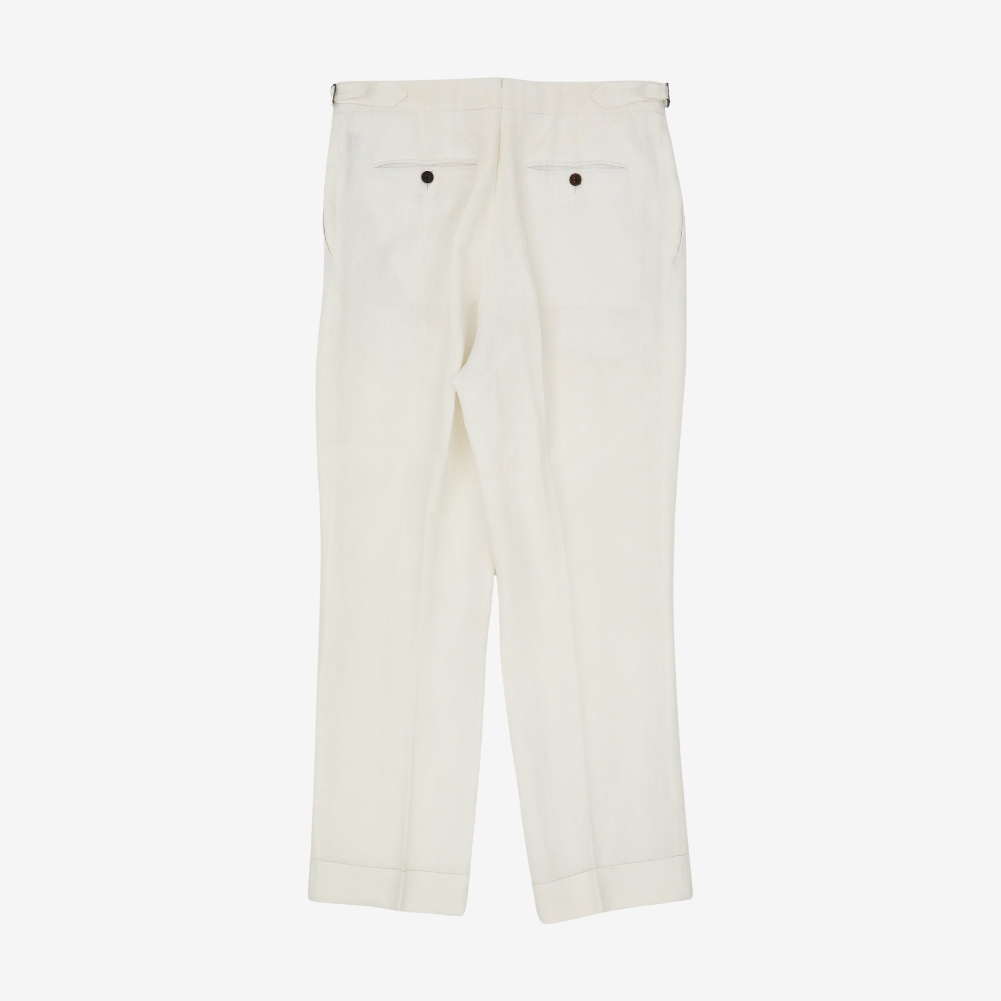 Linen Pleated Trousers (32W X 28.5L)