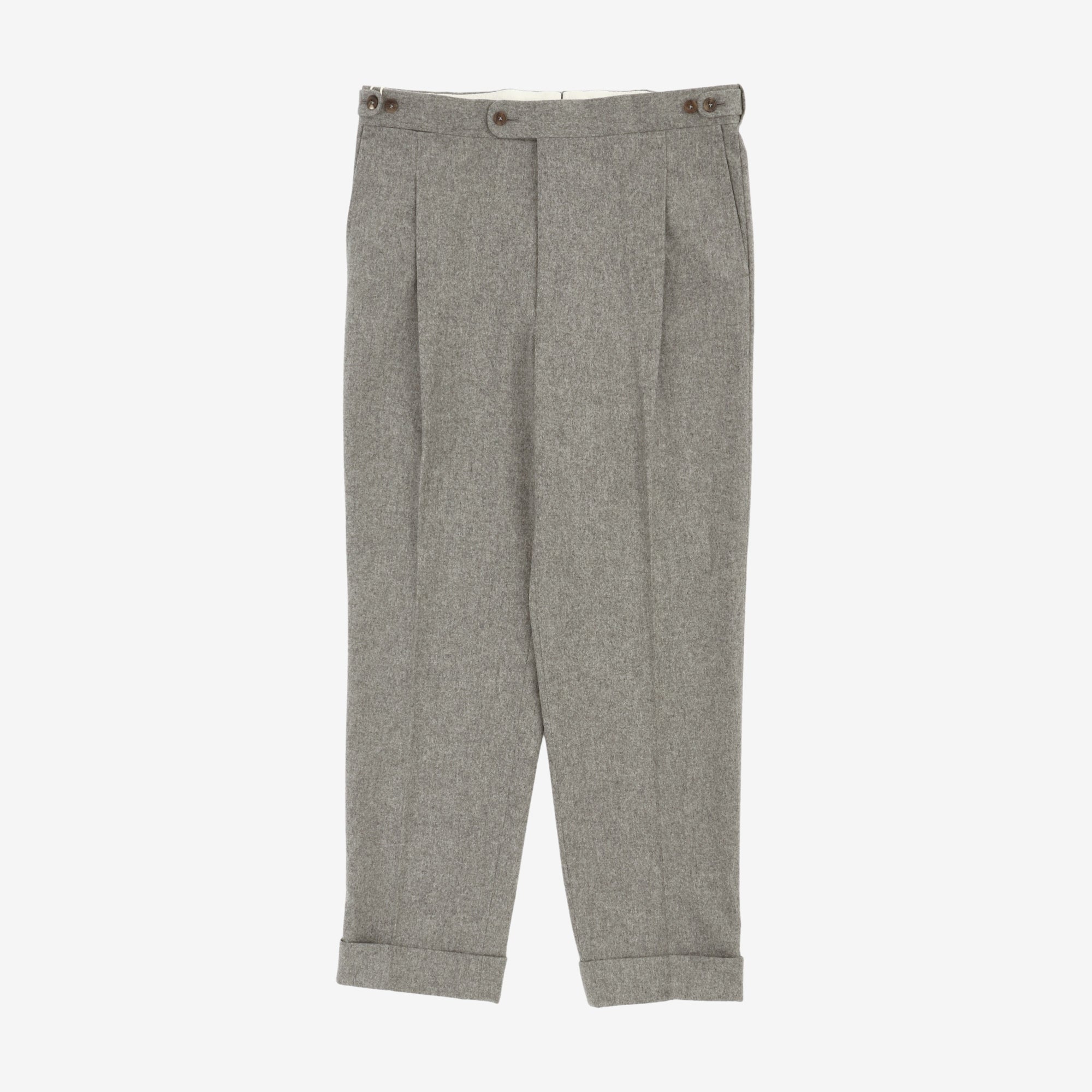 MTM Flannel Pleated Trousers (34W X 28L)