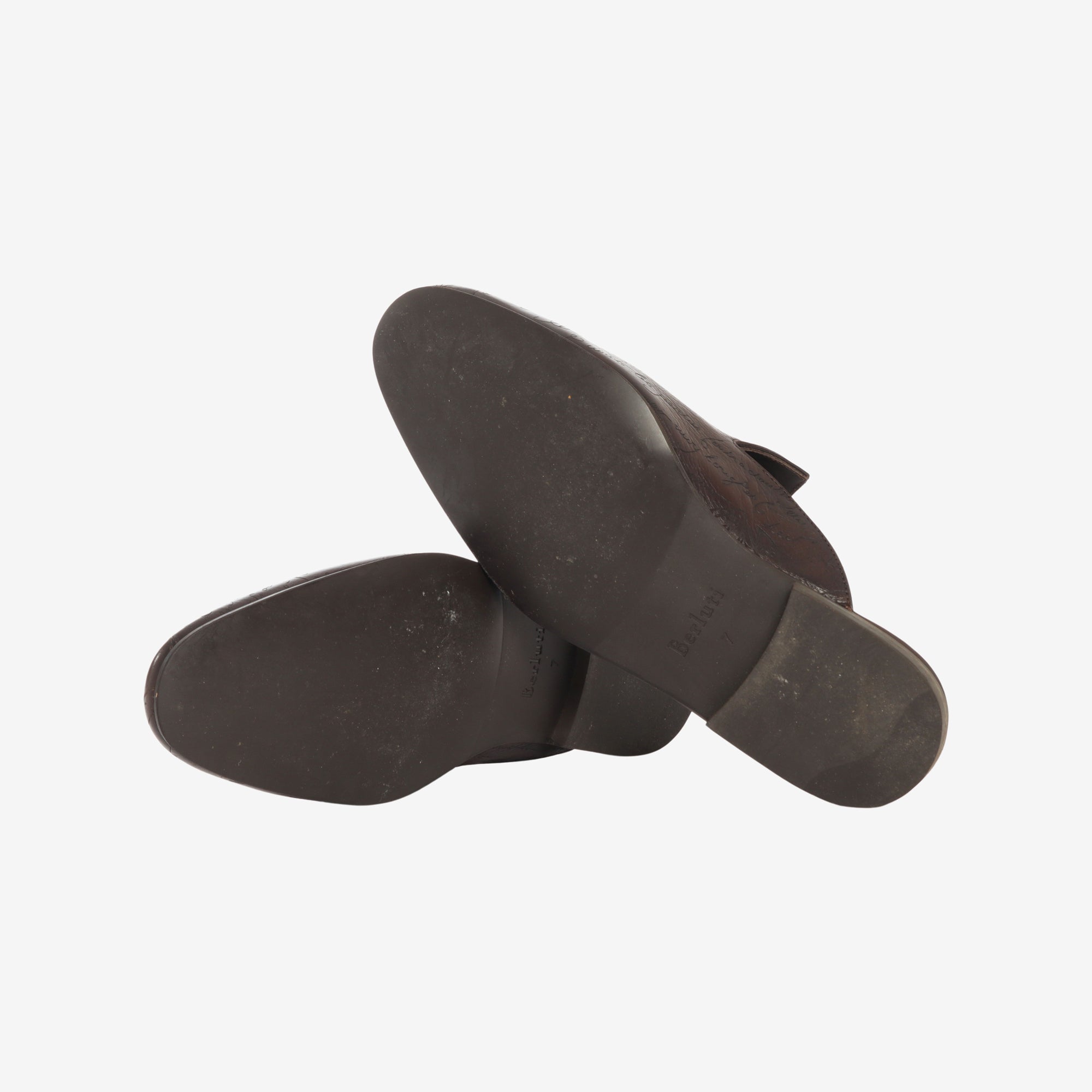 Cyrus Scritto Leather Mules