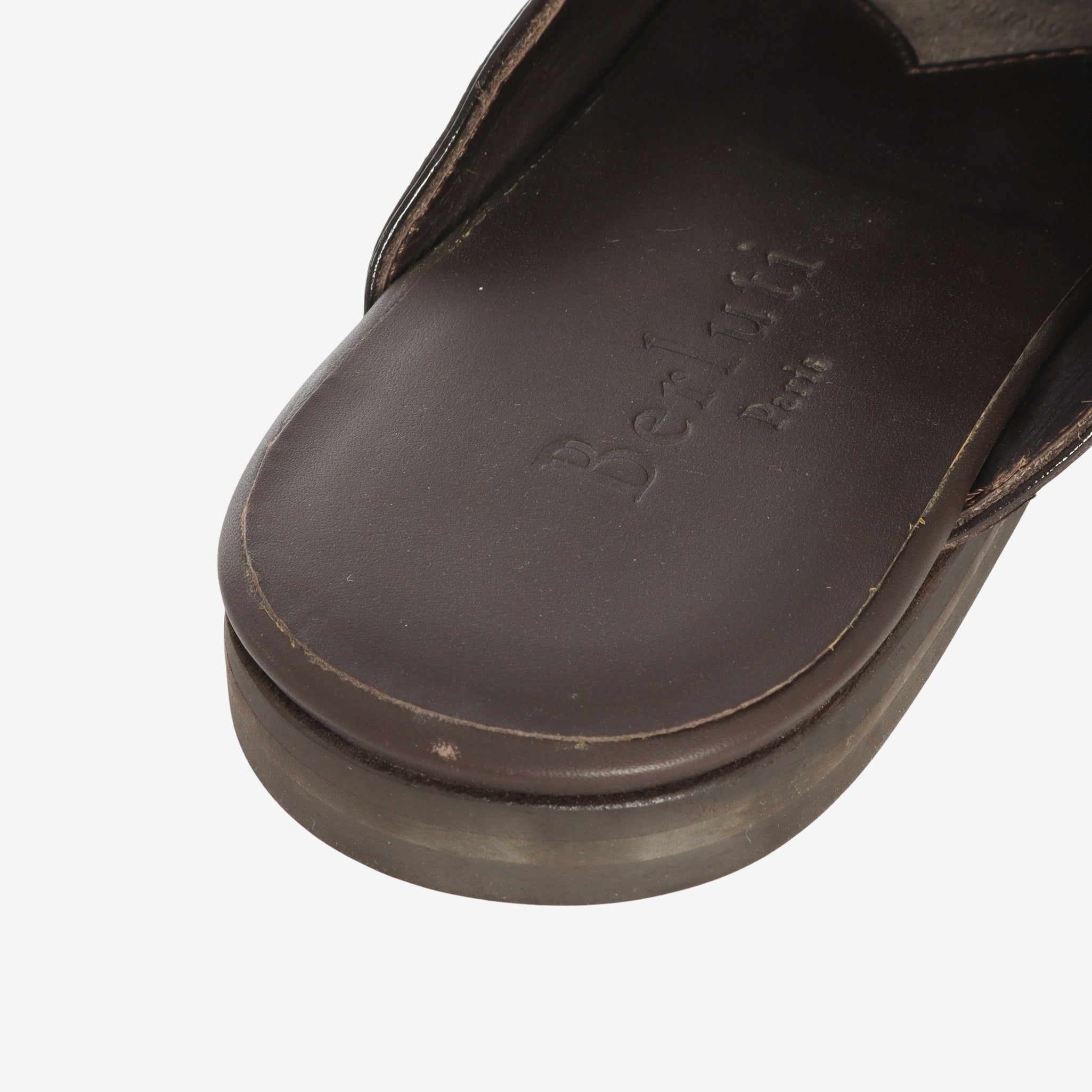 Cyrus Scritto Leather Mules