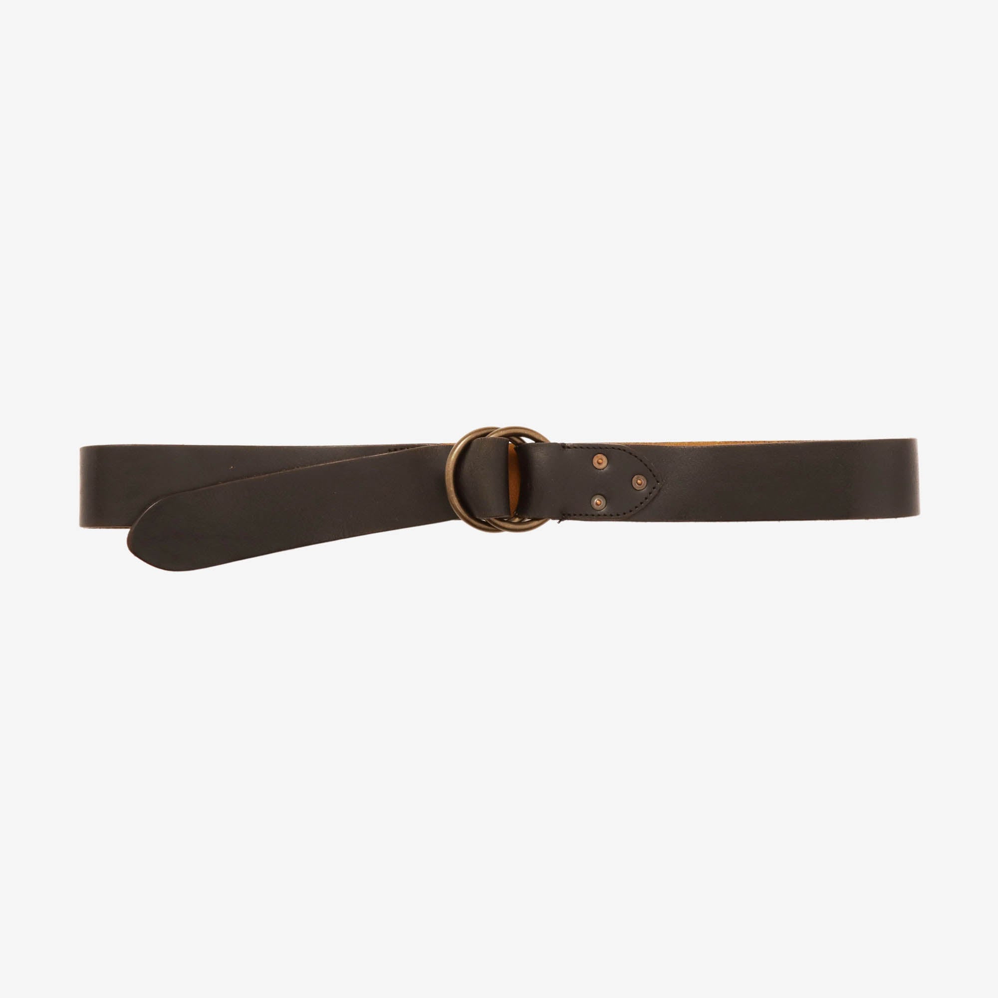 Leather Double O Ring Belt