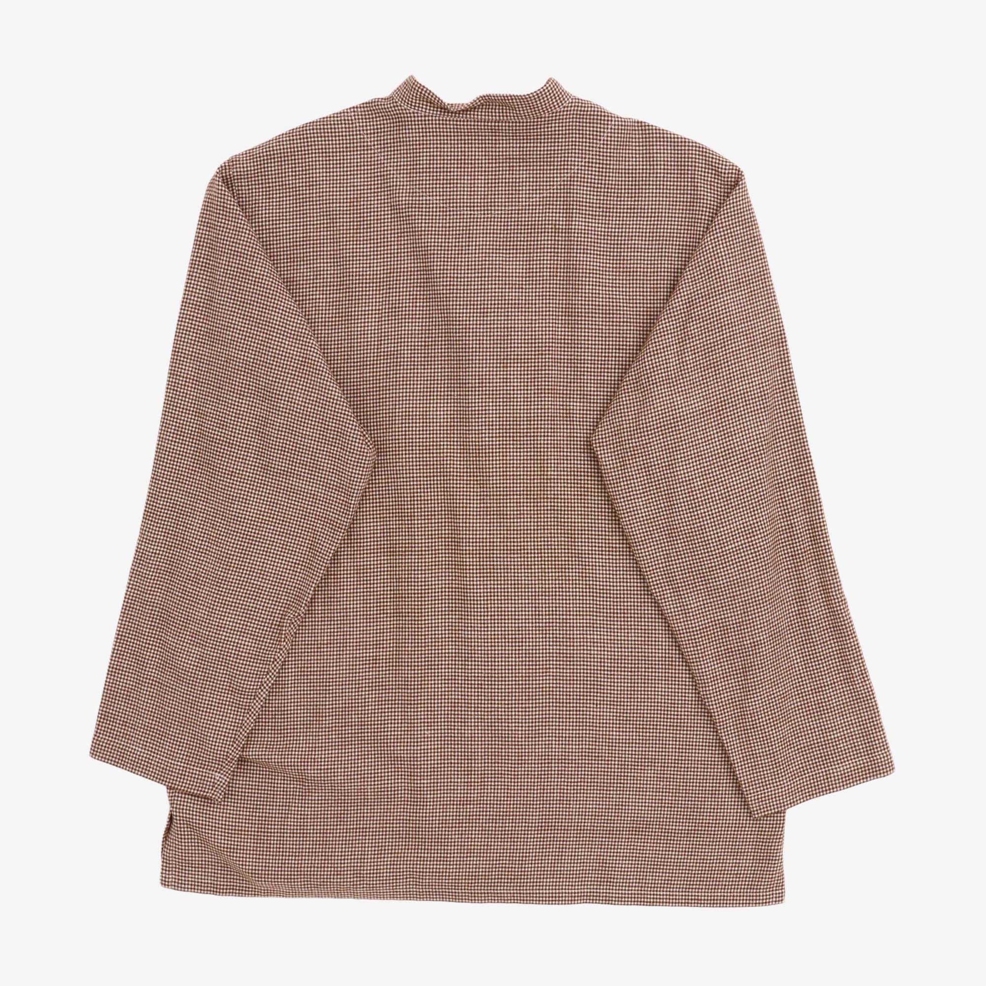 Frogged Button Gingham Overshirt