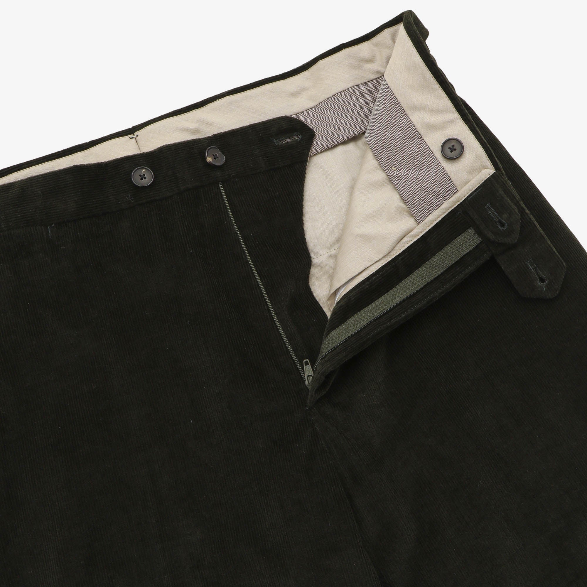Corduroy Flat Front Trousers (30W X 37L)