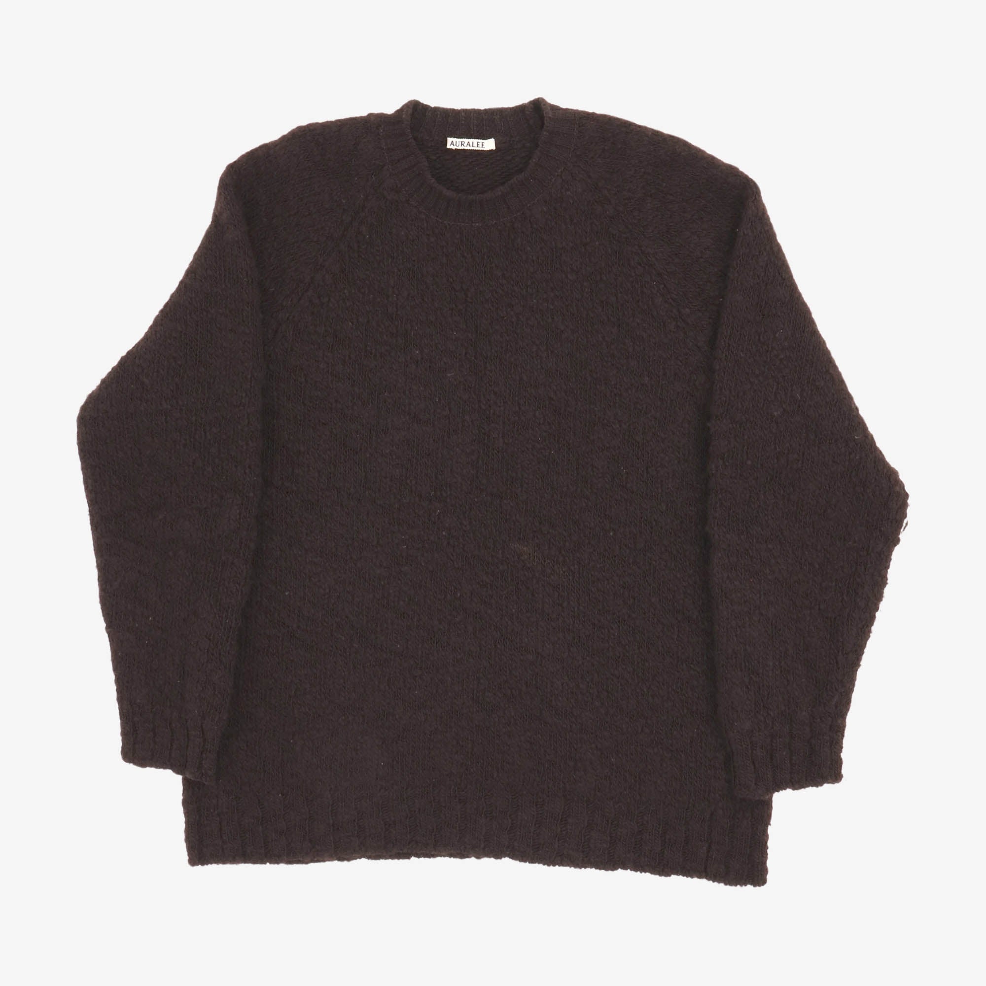 Wool Slub Crew Knit Sweater