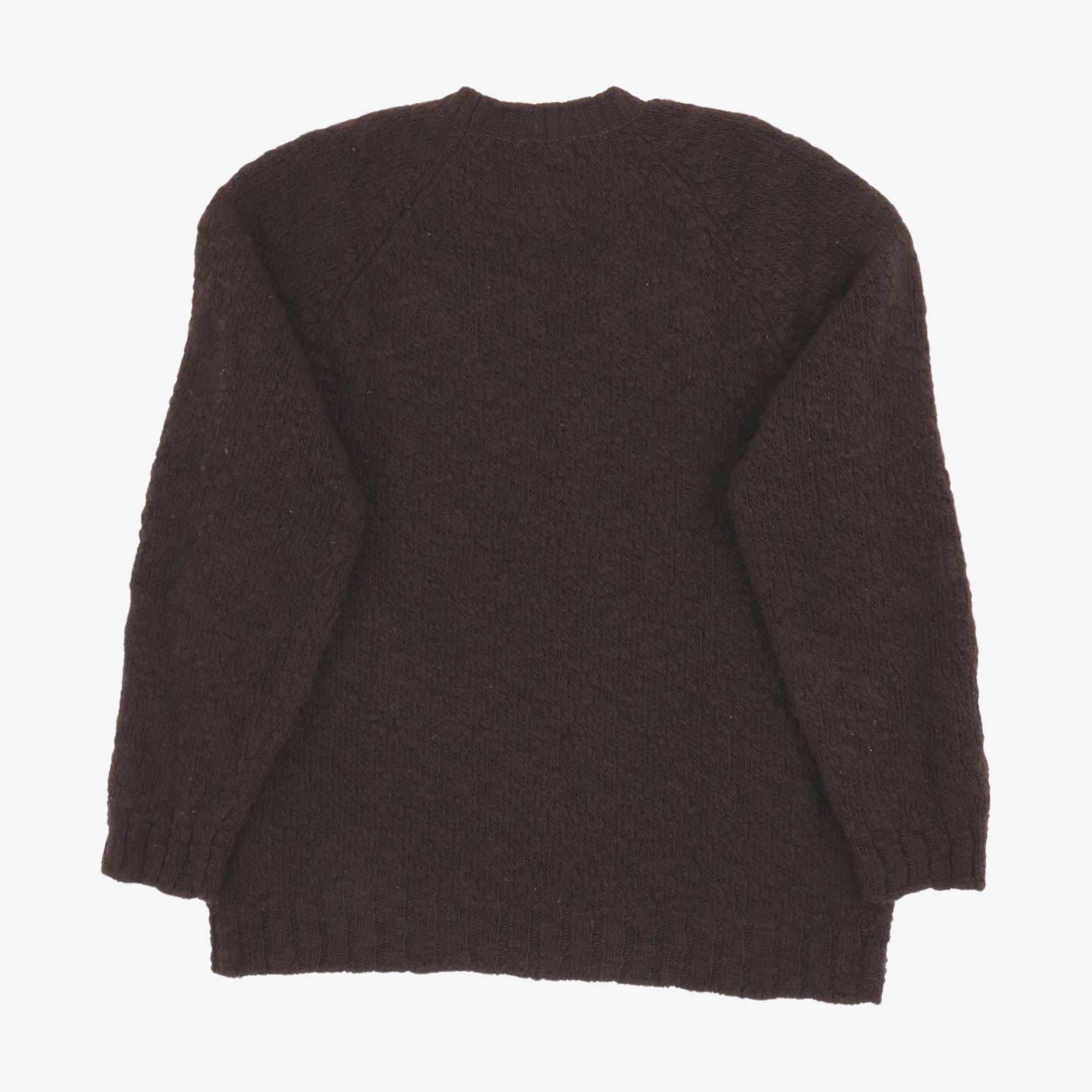 Wool Slub Crew Knit Sweater