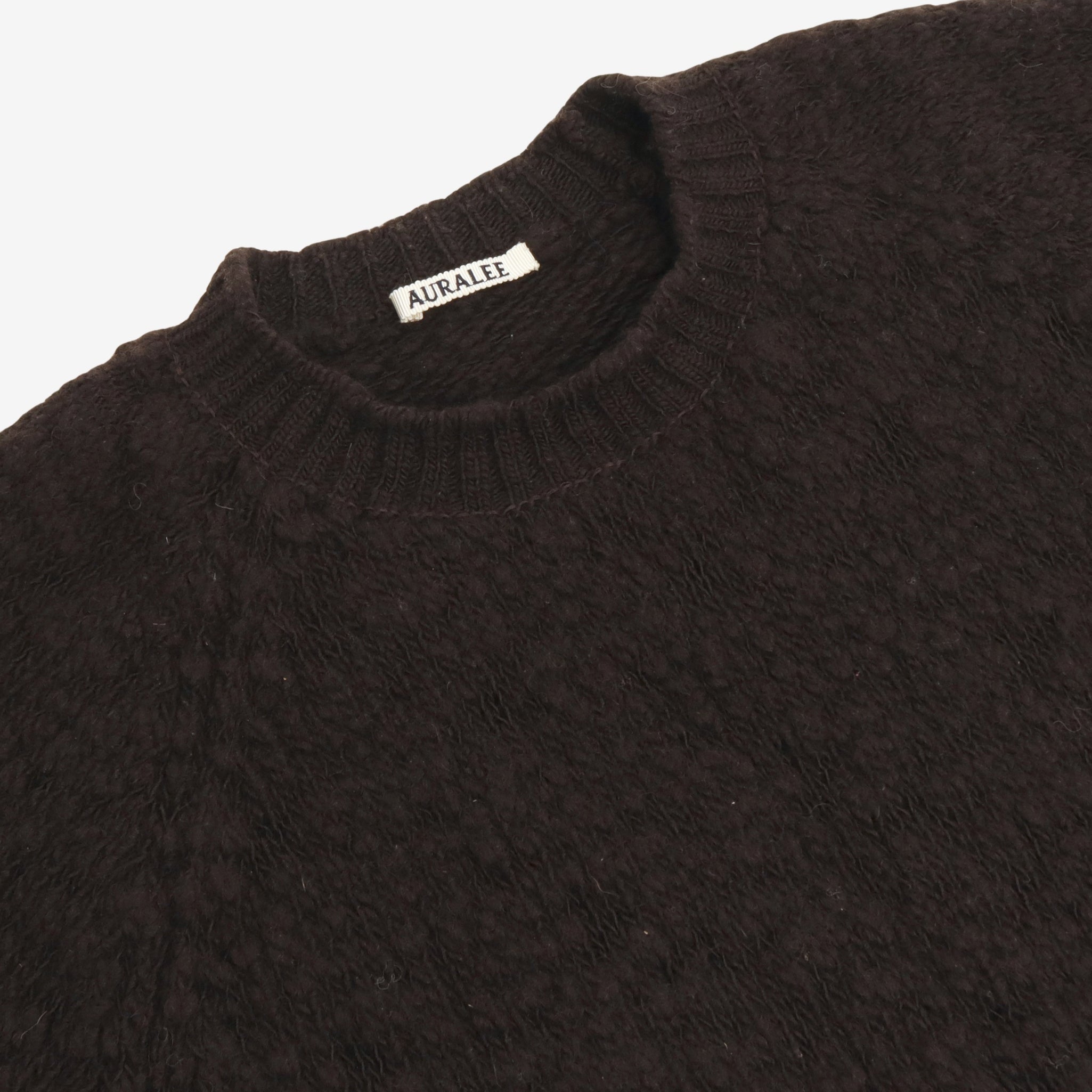 Wool Slub Crew Knit Sweater