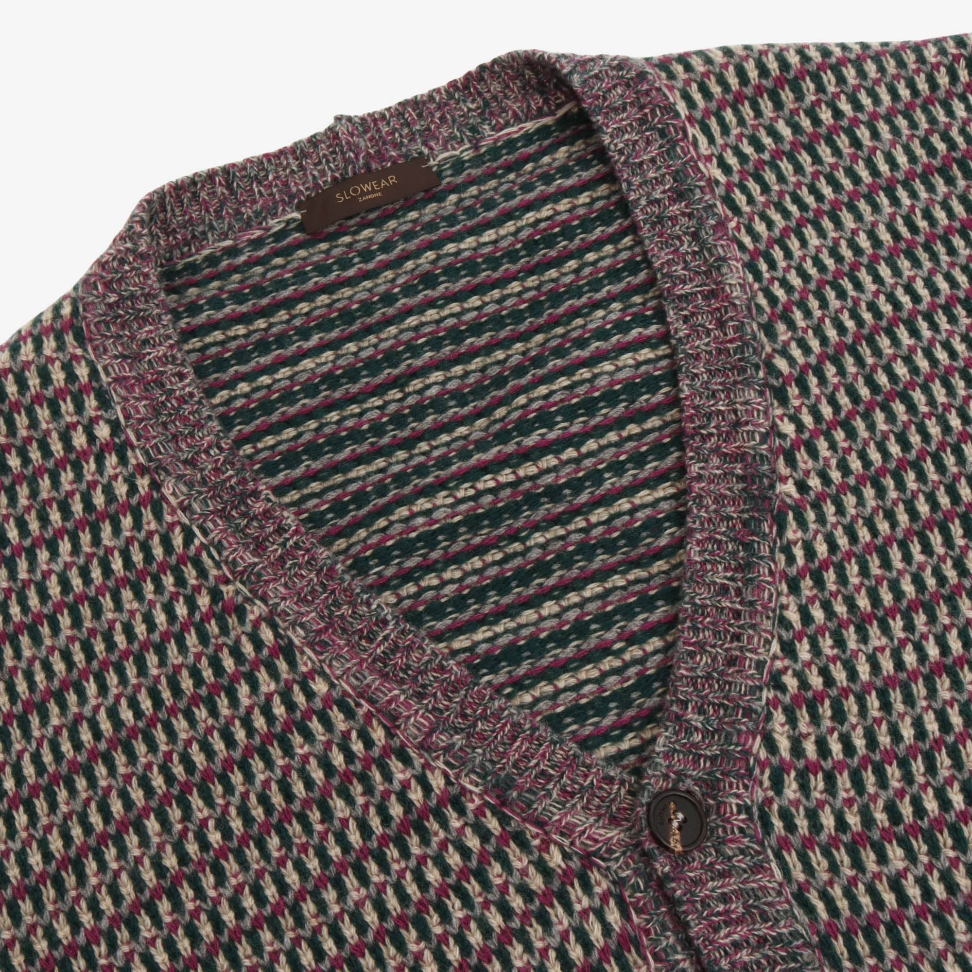 Geelong Wool Jacquard Cardigan