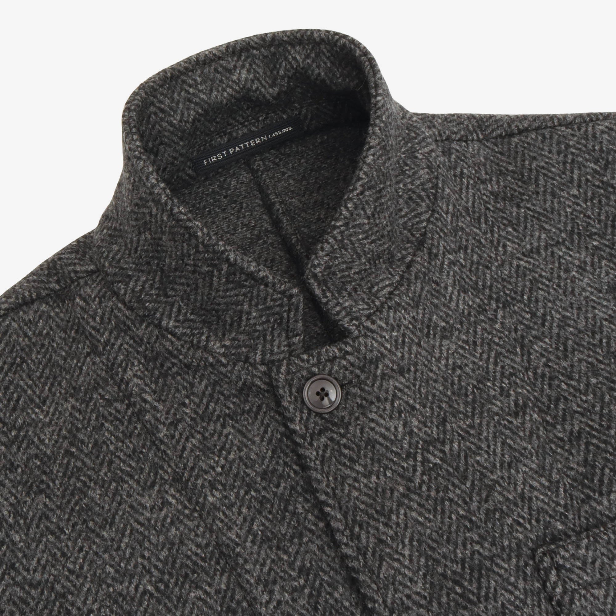 Herringbone Wool Knit Jacket