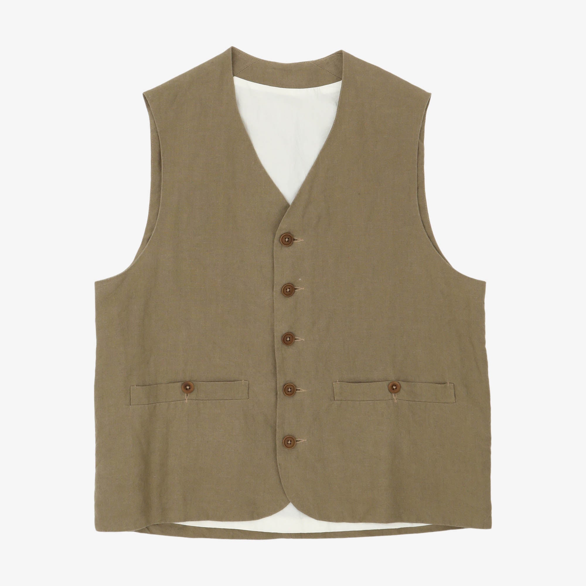 Linen Welt Pocket Vest