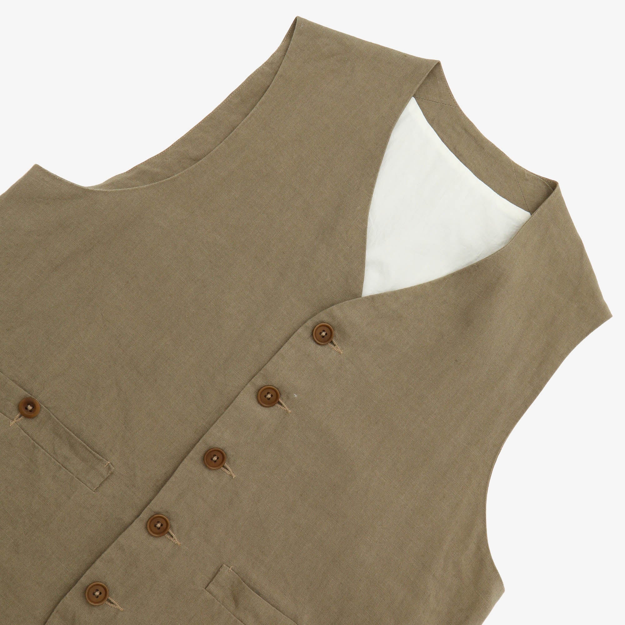 Linen Welt Pocket Vest