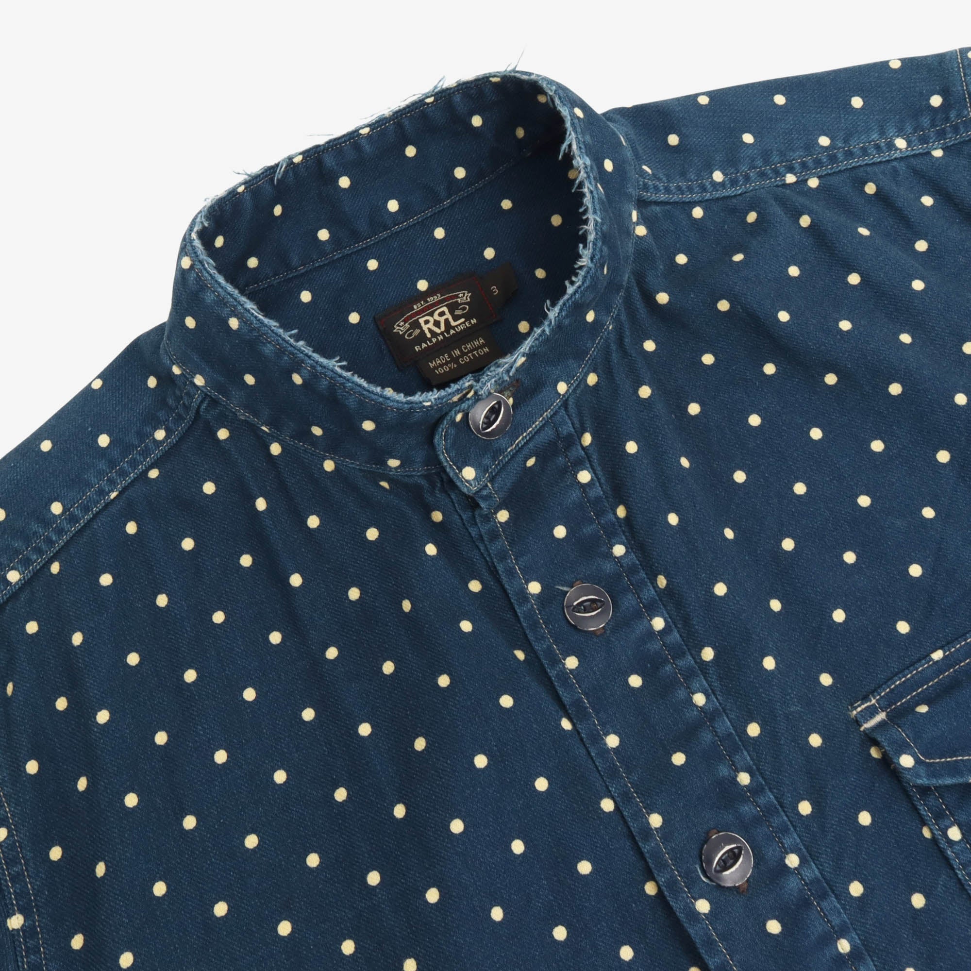 Polka Dot Pullover Tunic Work Shirt