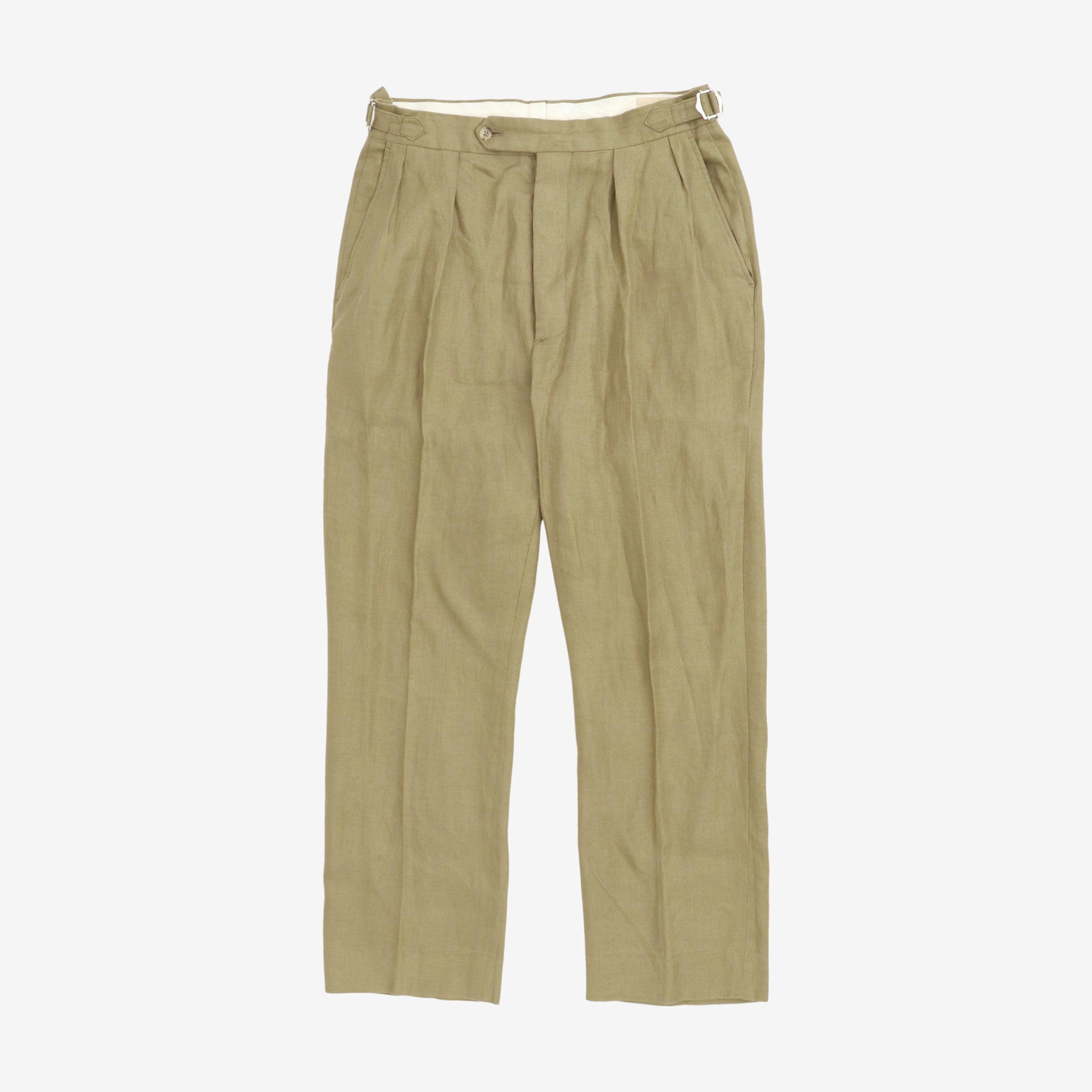 Linen Safi Pleated Trousers (32W X 29L)